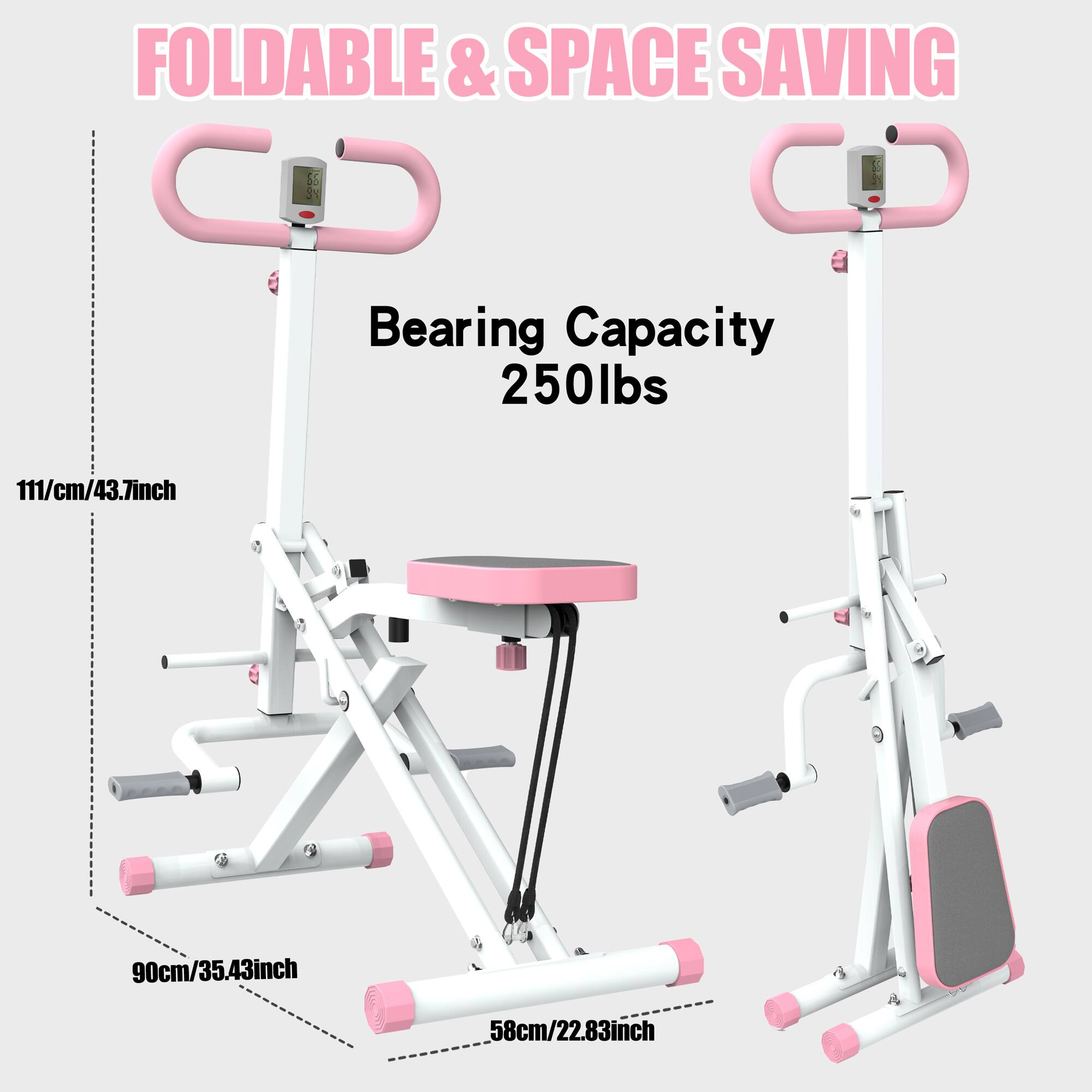 FOLDABLE & SPACE SAVING  
Bearing Capacity 250lbs  
111cm/43.7inch  
90cm/35.43inch  
58cm/22.83inch