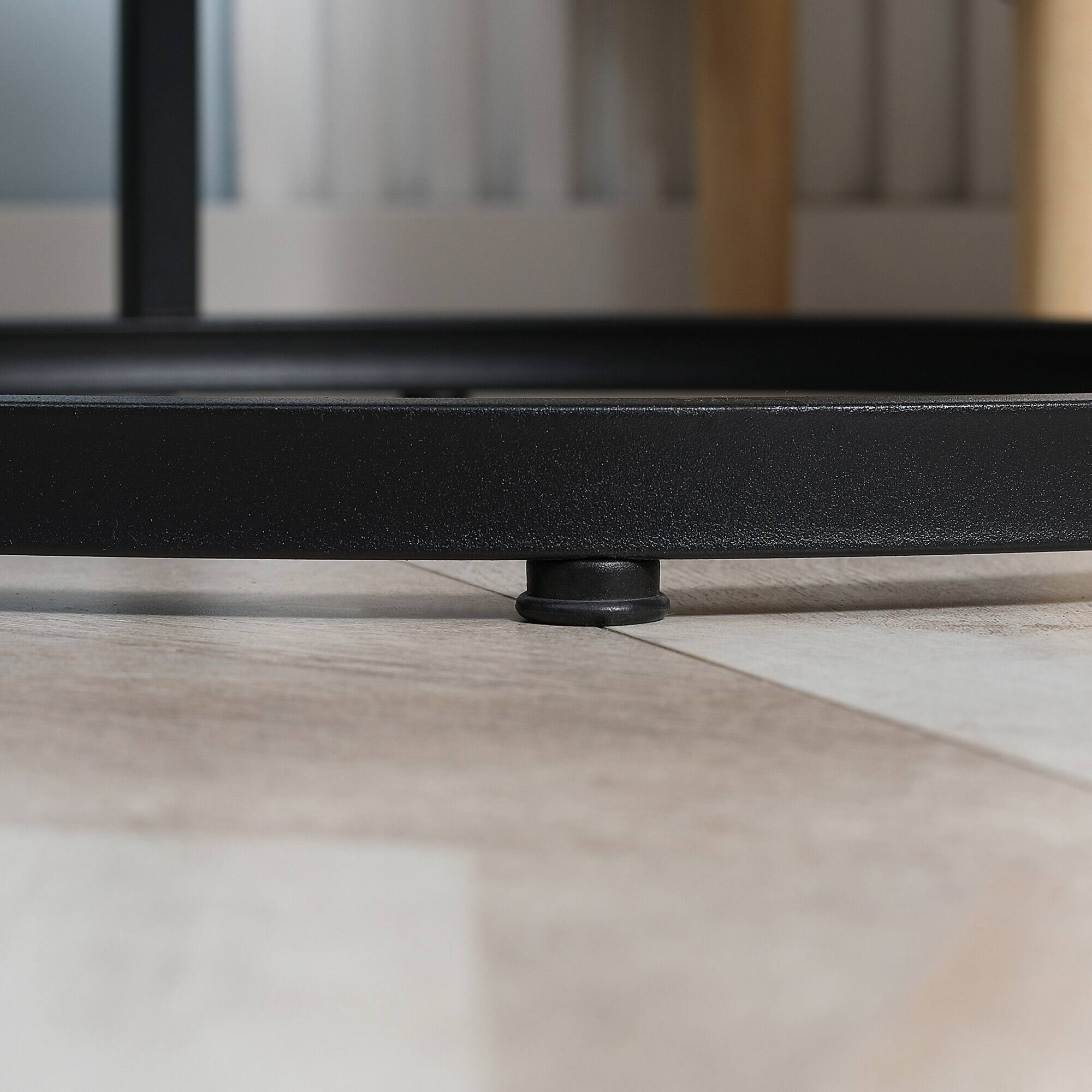 Alt View 8. Homcom - Round Nesting Tables Set of 2, Stacking Coffee Table Set with Metal Frame for Living Room, Rustic Brown - Rustic Brown.