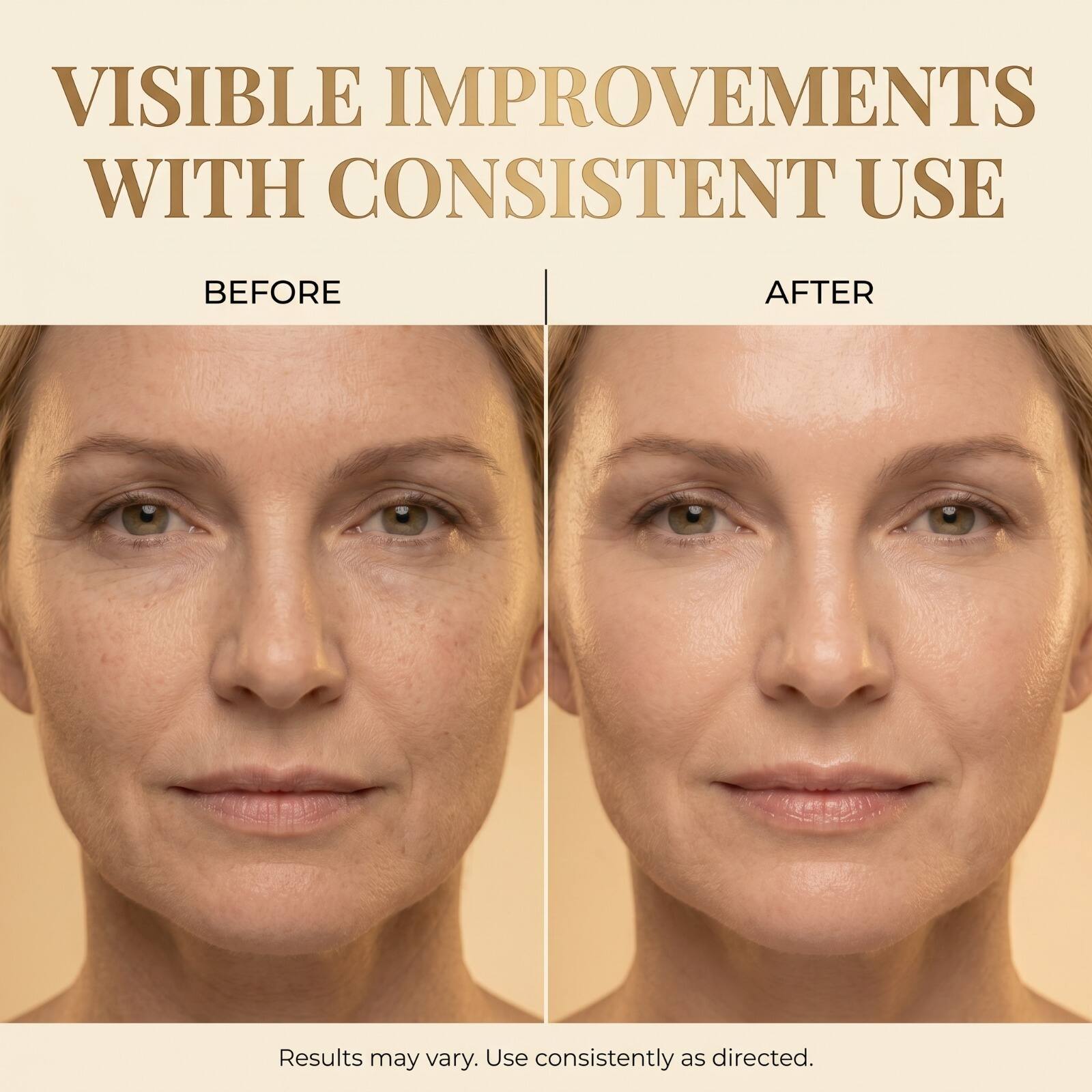 VISIBLE IMPROVEMENTS WITH CONSISTENT USE

BEFORE AFTER

Results may vary. Use consistently as directed.