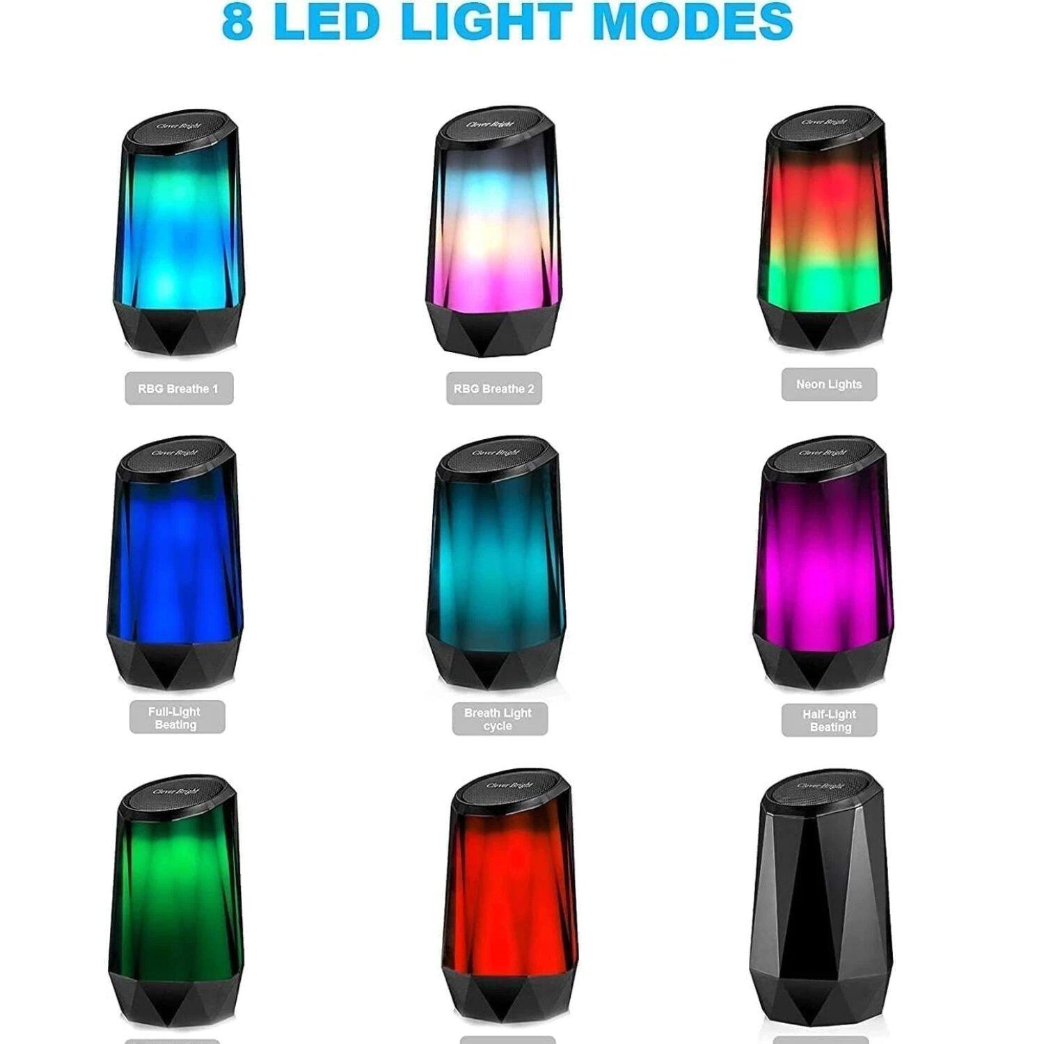 8 LED LIGHT MODES

1. RGB Breathe 1
2. RGB Breathe 2
3. Neon Lights
4. Full-Light Beating
5. Breath Light cycle
6. Half-Light Beating
7. (Image not labeled)
8. (Image not labeled)