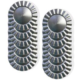 American Atelier - Ruffled Charger Plate Set- 12 Pieces - Silver