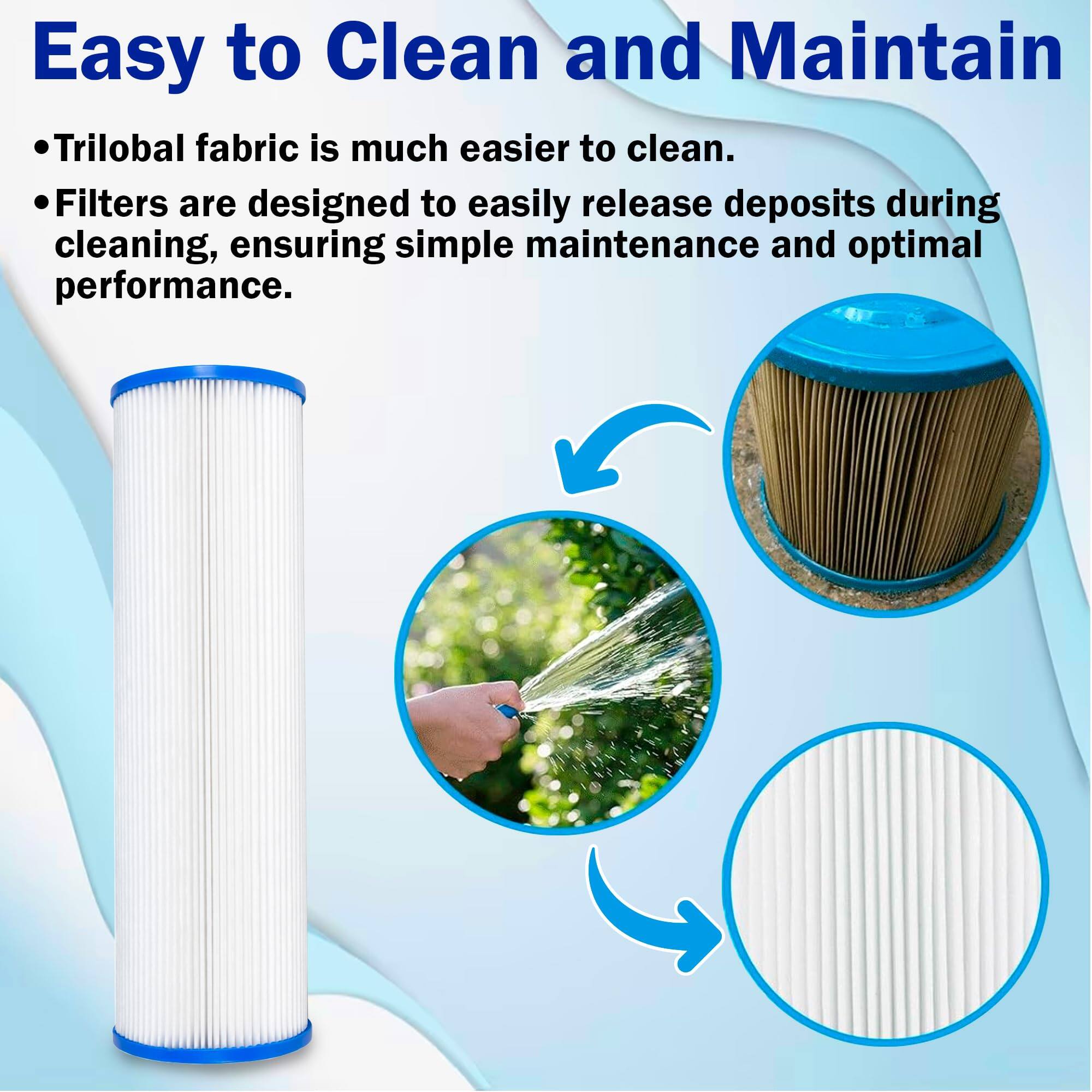 Easy to Clean and Maintain

- Trilobal fabric is much easier to clean.
- Filters are designed to easily release deposits during cleaning, ensuring simple maintenance and optimal performance.