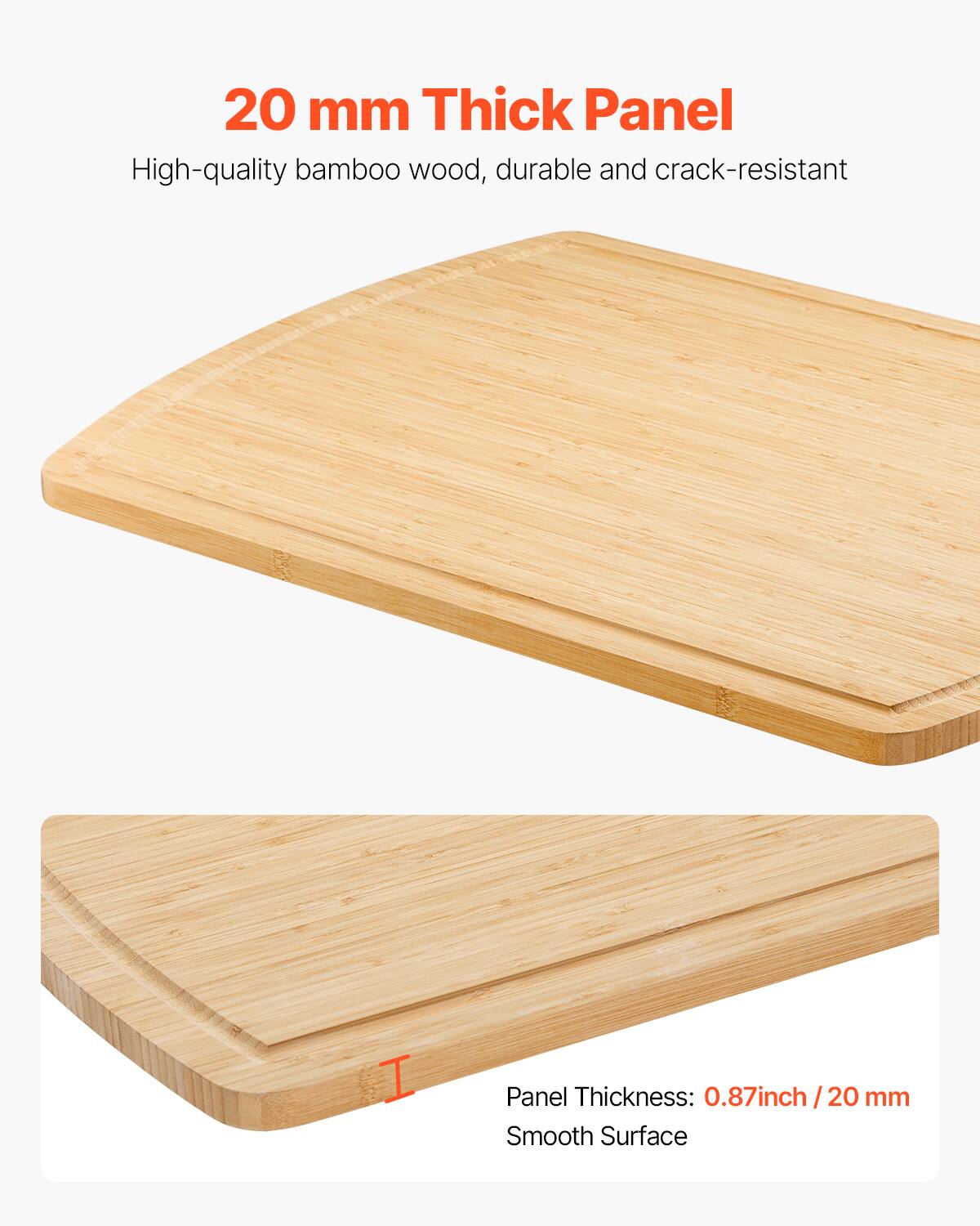 20 mm Thick Panel

High-quality bamboo wood, durable and crack-resistant

Panel Thickness: 0.87 inch / 20 mm

Smooth Surface