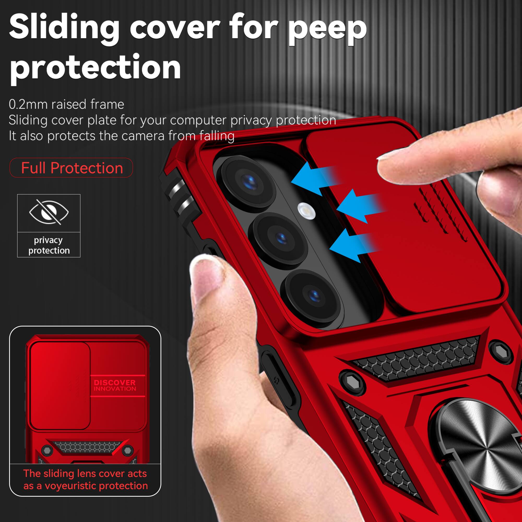 Sliding cover for peep protection

0.2mm raised frame
Sliding cover plate for your computer privacy protection
It also protects the camera from falling

Full Protection

privacy protection

DISCOVER INNOVATION

The sliding lens cover acts as a voyeuristic protection