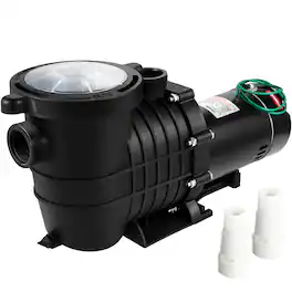 VEVOR - 1HP Swimming Pool Pump, Dual Voltage 110V/220V, Circulates 5544GPH for Efficient Water Movement Above Pools - Black