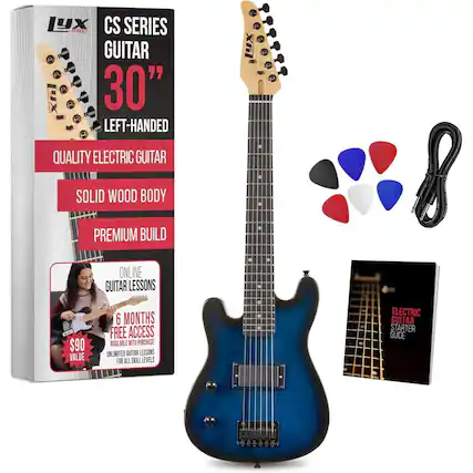 LYX PRO CS SERIES GUITAR 30" LEFT-HANDED
QUALITY ELECTRIC GUITAR
SOLID WOOD BODY
PREMIUM BUILD
ONLINE GUITAR LESSONS
$90 VALUE
6 MONTHS FREE ACCESS AVAILABLE WITH PURCHASE
UNLIMITED GUITAR LESSONS FOR ALL SKILL LEVELS
ELECTRIC GUITAR STARTER GUIDE