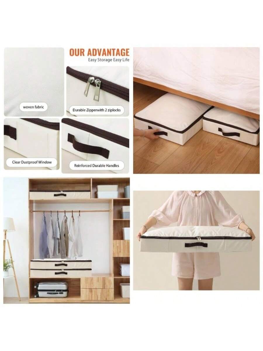 OUR ADVANTAGE  
Easy Storage Easy Life  

- woven fabric  
- Durable Zipper with 2 ziplocks  
- Clear Dustproof Window  
- Reinforced Durable Handles
