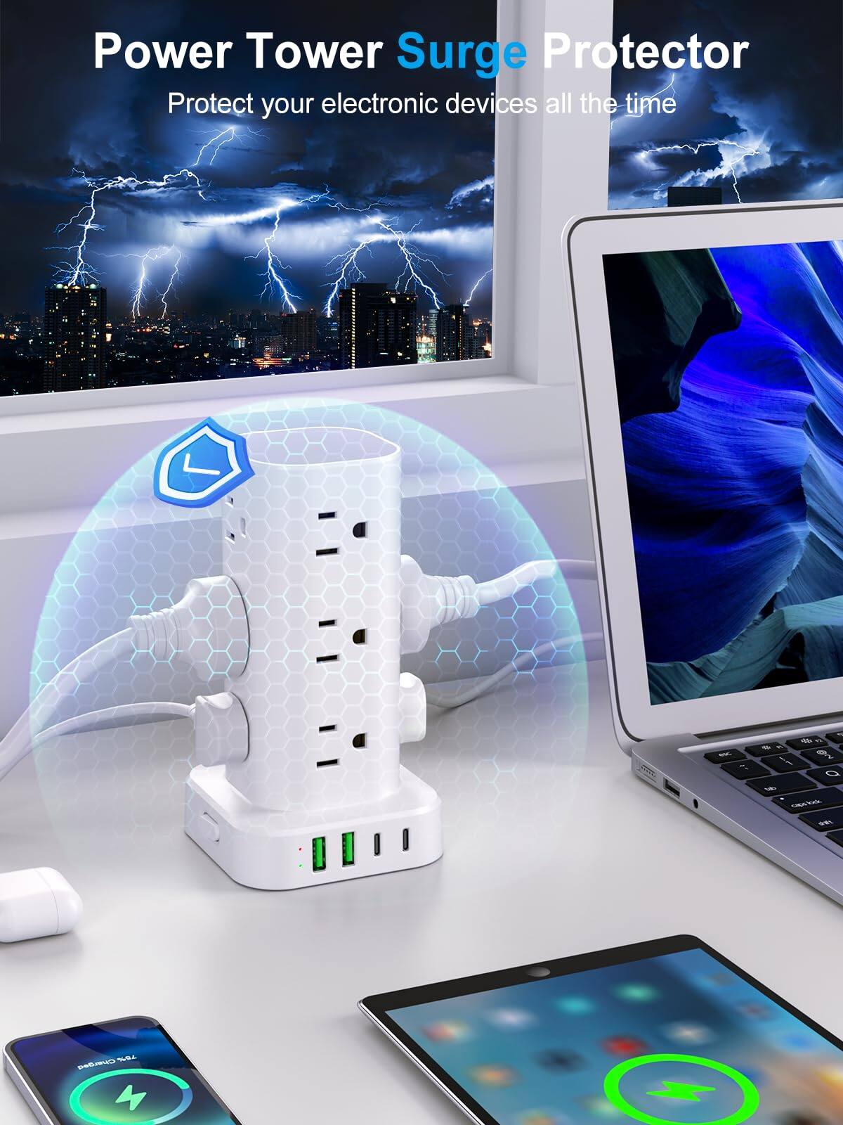 Power Tower Surge Protector  
Protect your electronic devices all the time