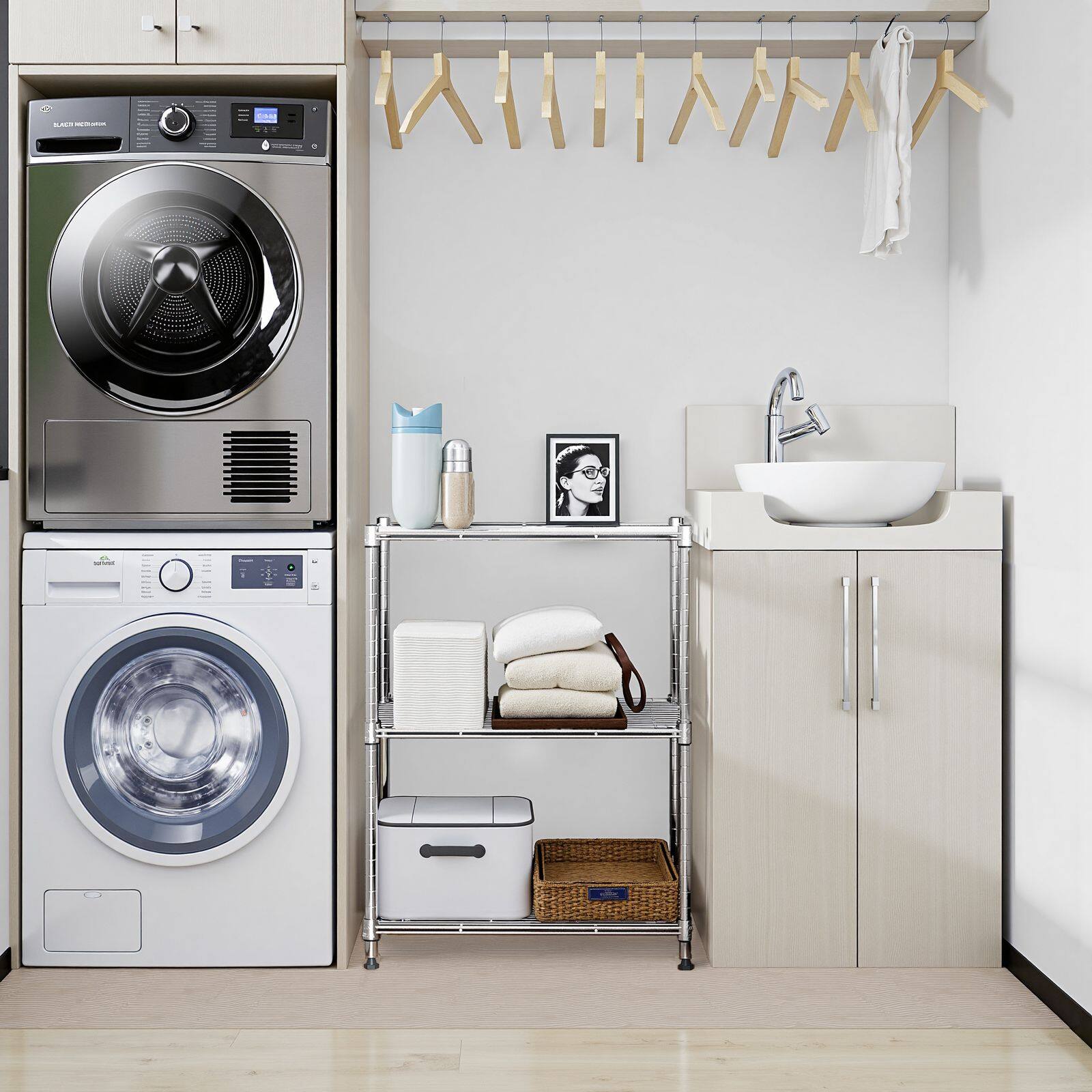 Alt View 1. Mirfee - 3-Tier Wire Storage Shelving Unit, 450 LB Capacity Chrome Organizer Rack, 26.3" H Compact Shelf for Small Spaces - Grey.