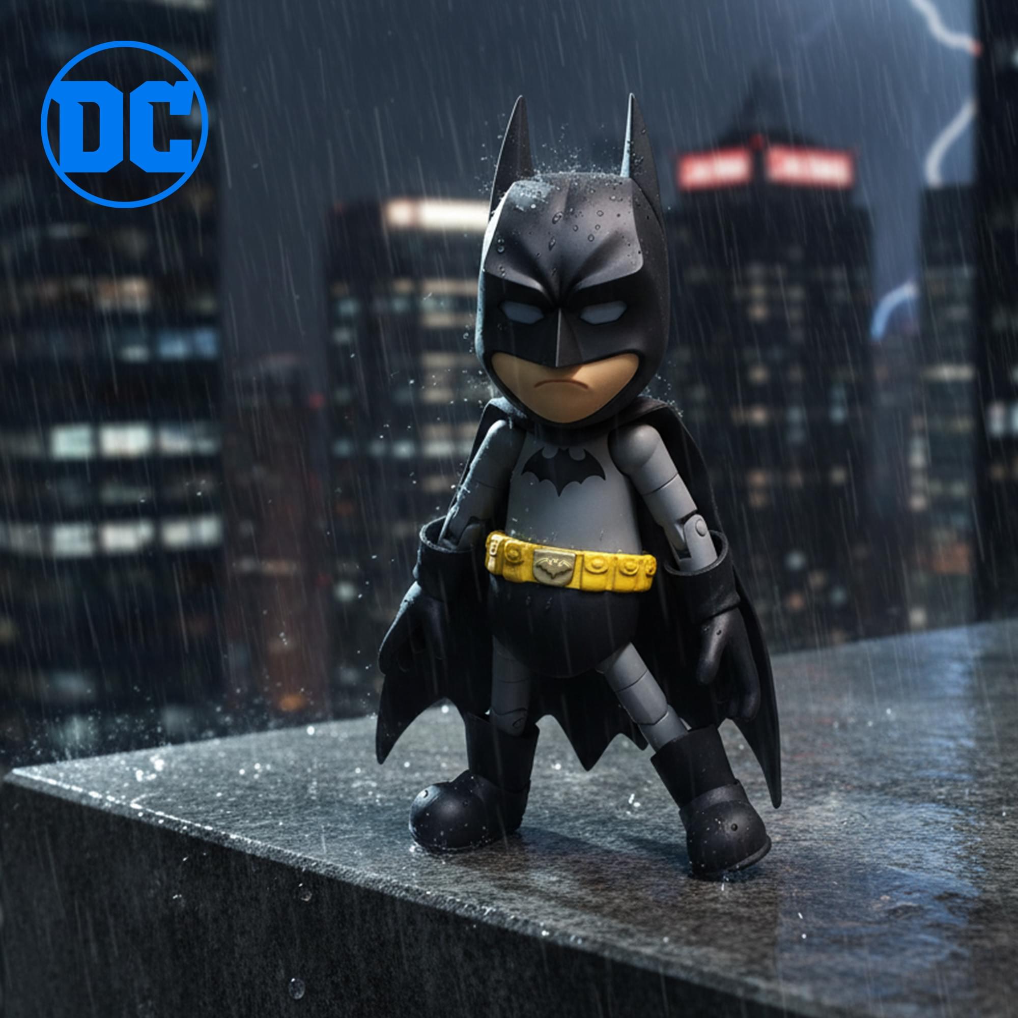 Alt View 10. DC Universe - DC Comics Hybrid Metal Figuration Action Figure | #004 Batman - Black.