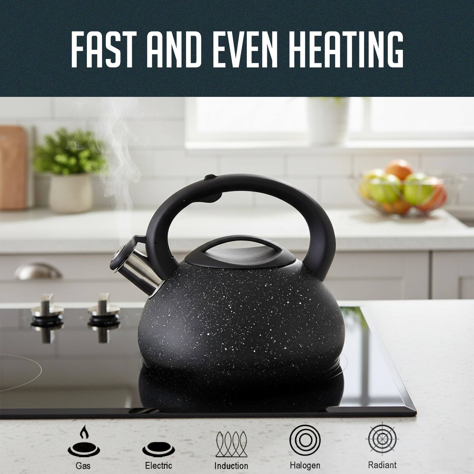 FAST AND EVEN HEATING

Gas  
Electric  
Induction  
Halogen  
Radiant