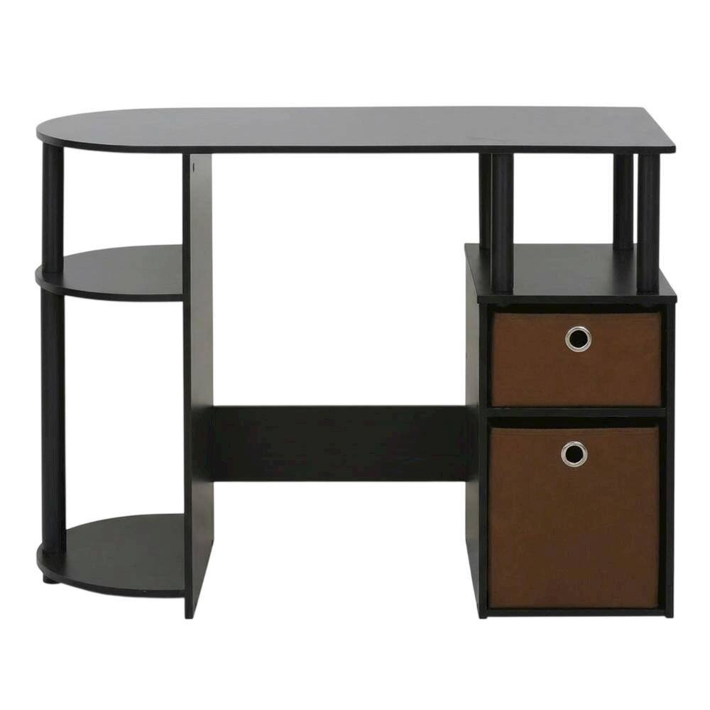Back. BisonOffice - Espresso Study Desk with Bin Drawers and Modern Design for Home Office - Espresso.