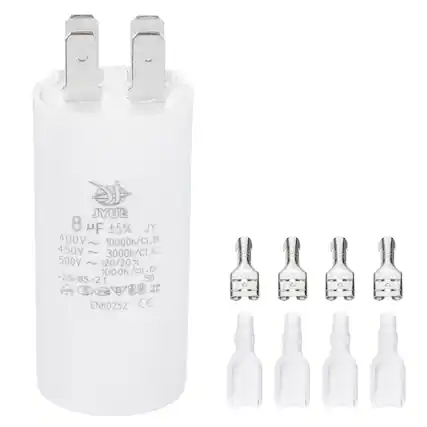 JYUB 8 µF 5% JY
400V ~ 10000h/CI.B
450V ~ 3000h/CI.C
500V ~ 120/20% 1000h/CI.D
-25/85/21
EN60252 CE