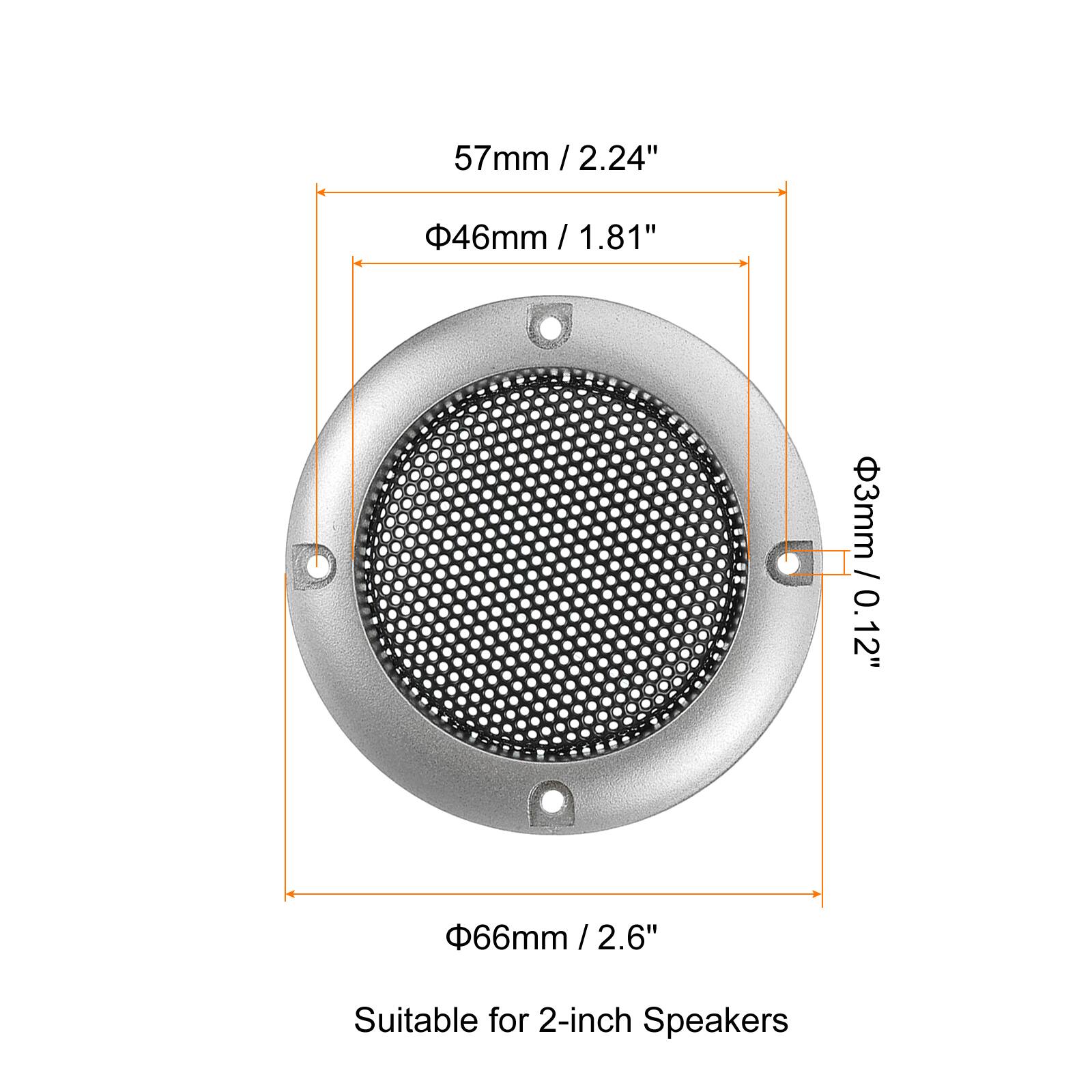 57mm / 2.24"  
46mm / 1.81"  
3mm / 0.12"  
66mm / 2.6"  
Suitable for 2-inch Speakers