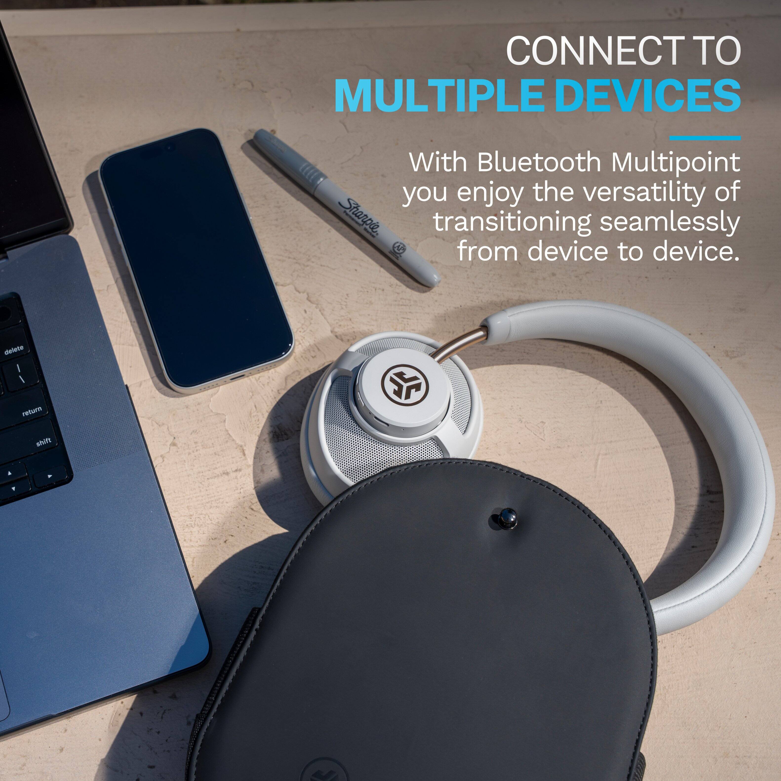 CONNECT TO MULTIPLE DEVICES

With Bluetooth Multipoint you enjoy the versatility of transitioning seamlessly from device to device.
