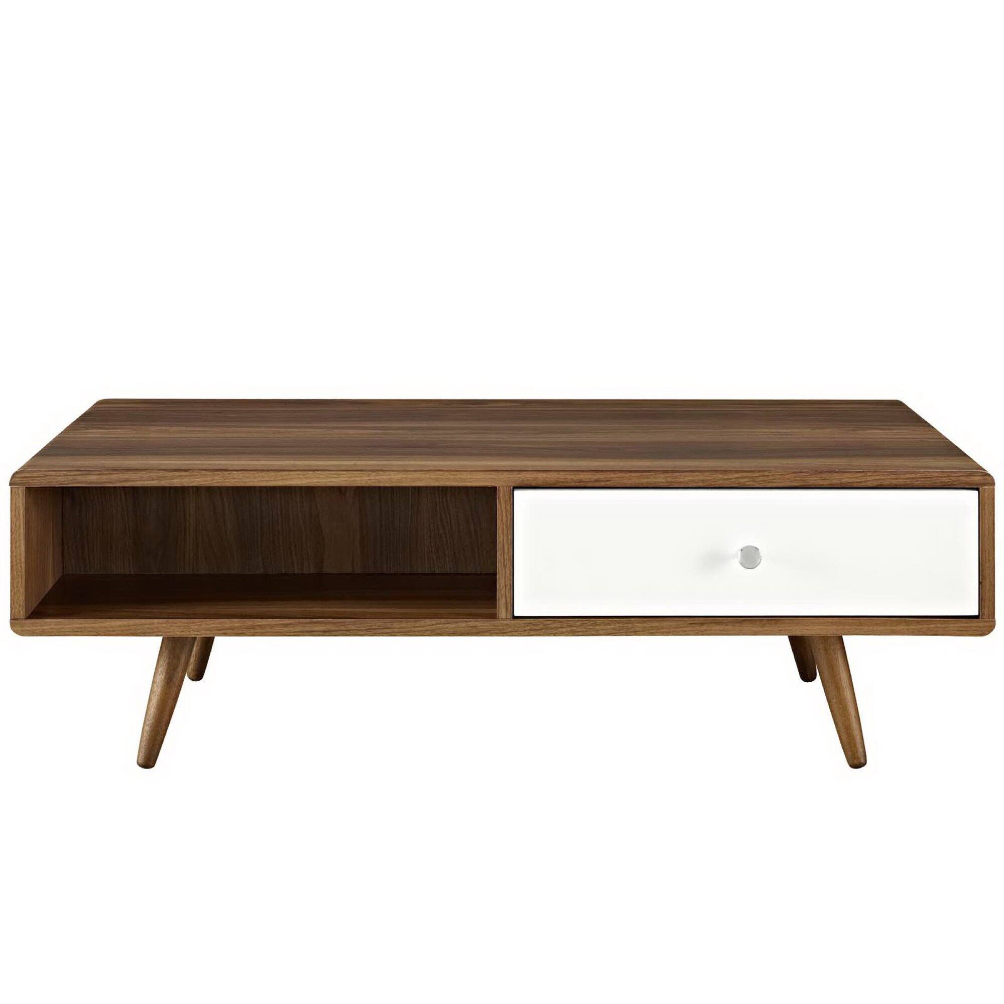 Back. Modway - Transmit Coffee Table by Modway - Walnut White.