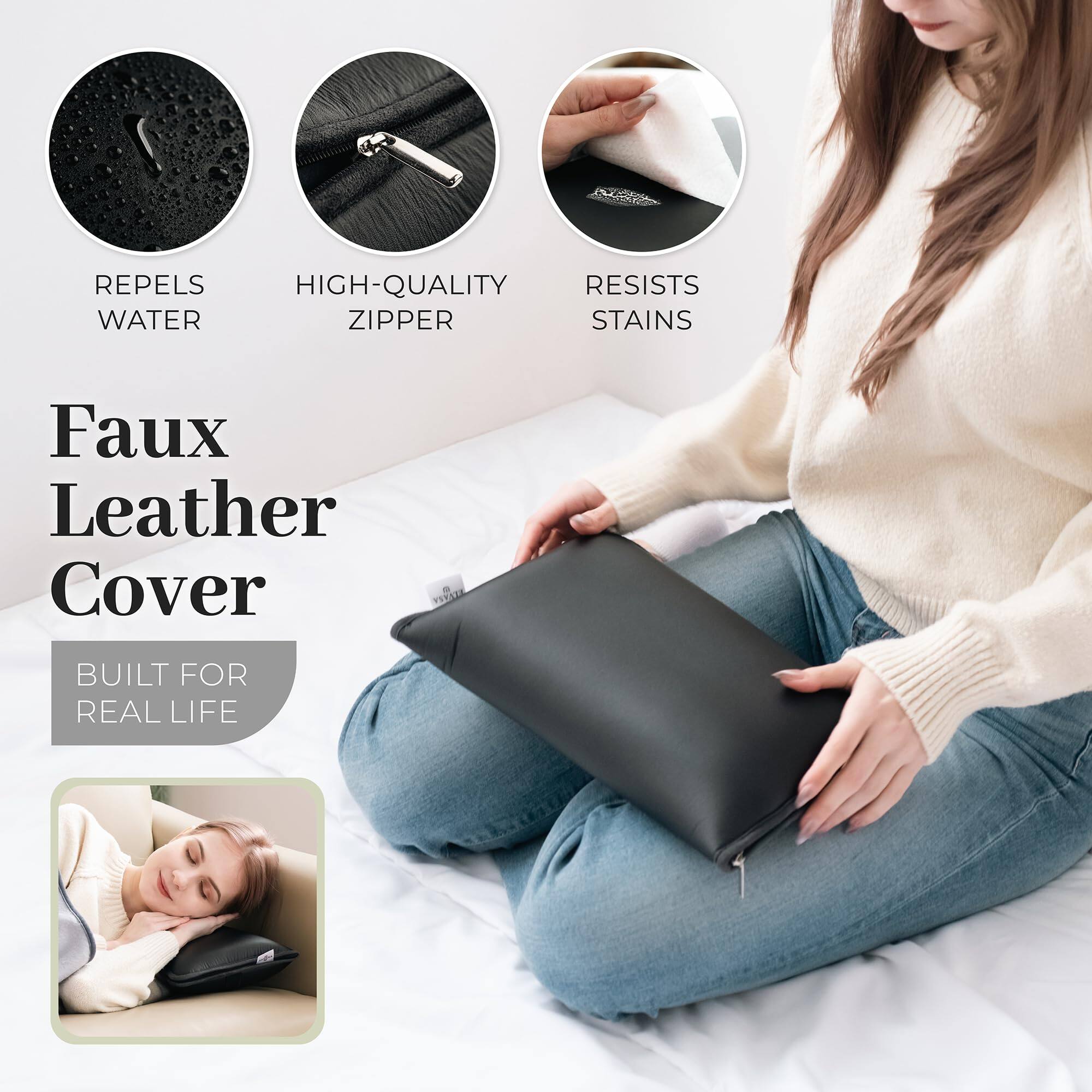 Faux Leather Cover

- REPELS WATER
- HIGH-QUALITY ZIPPER
- RESISTS STAINS

BUILT FOR REAL LIFE