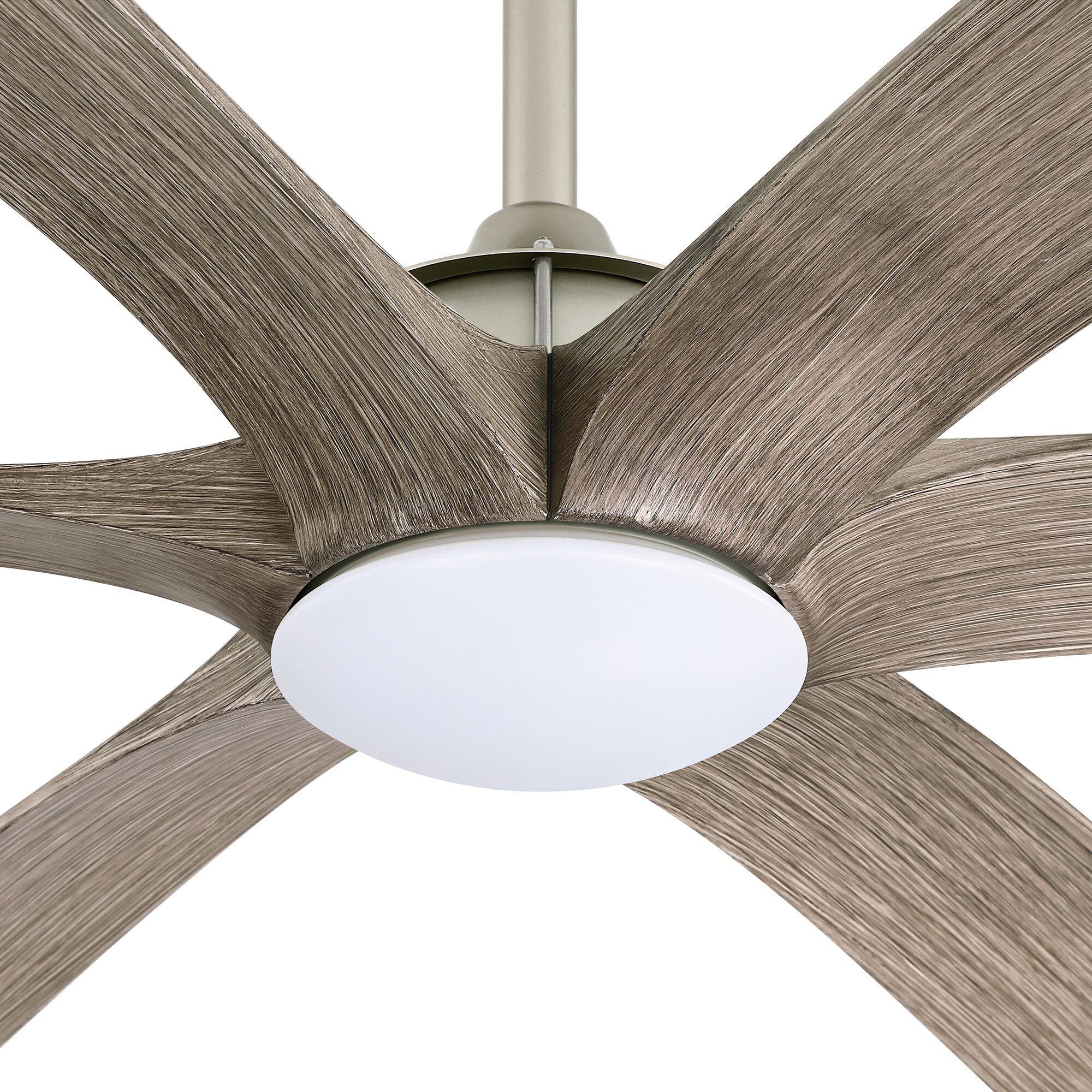 Alt View 4. Parrot Uncle - 72" Farmhouse Driftwood Indoor DC Motor 6-Blade Ceiling Fan with LED Light and Remote - Driftwood.