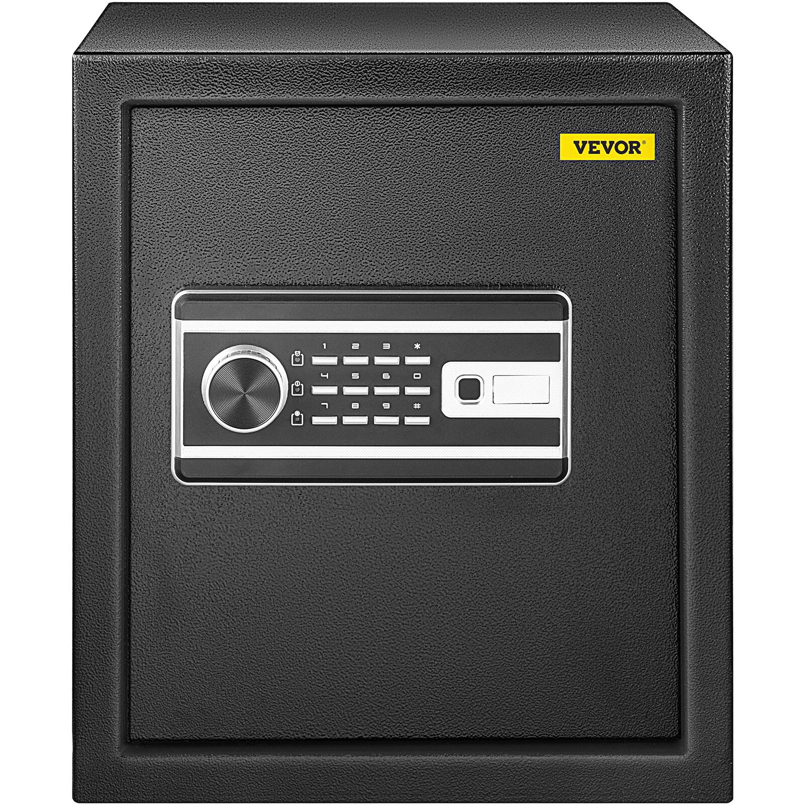 Alt View 5. VEVOR - Safe Box, 1.7 CU.FT Fingerprint Safe Box for Money with 2 Keys & Digital Keypad, Q235 Steel Safe Box for Storing Cash - Black.
