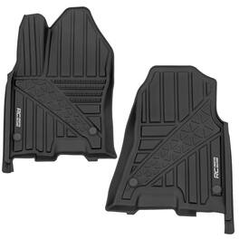Reds Spade - Flex fit Front Floor Mats For Ram Crew Cab Custom All weather Non slip Tpe Liners With Spill Saver Lip - Front Only