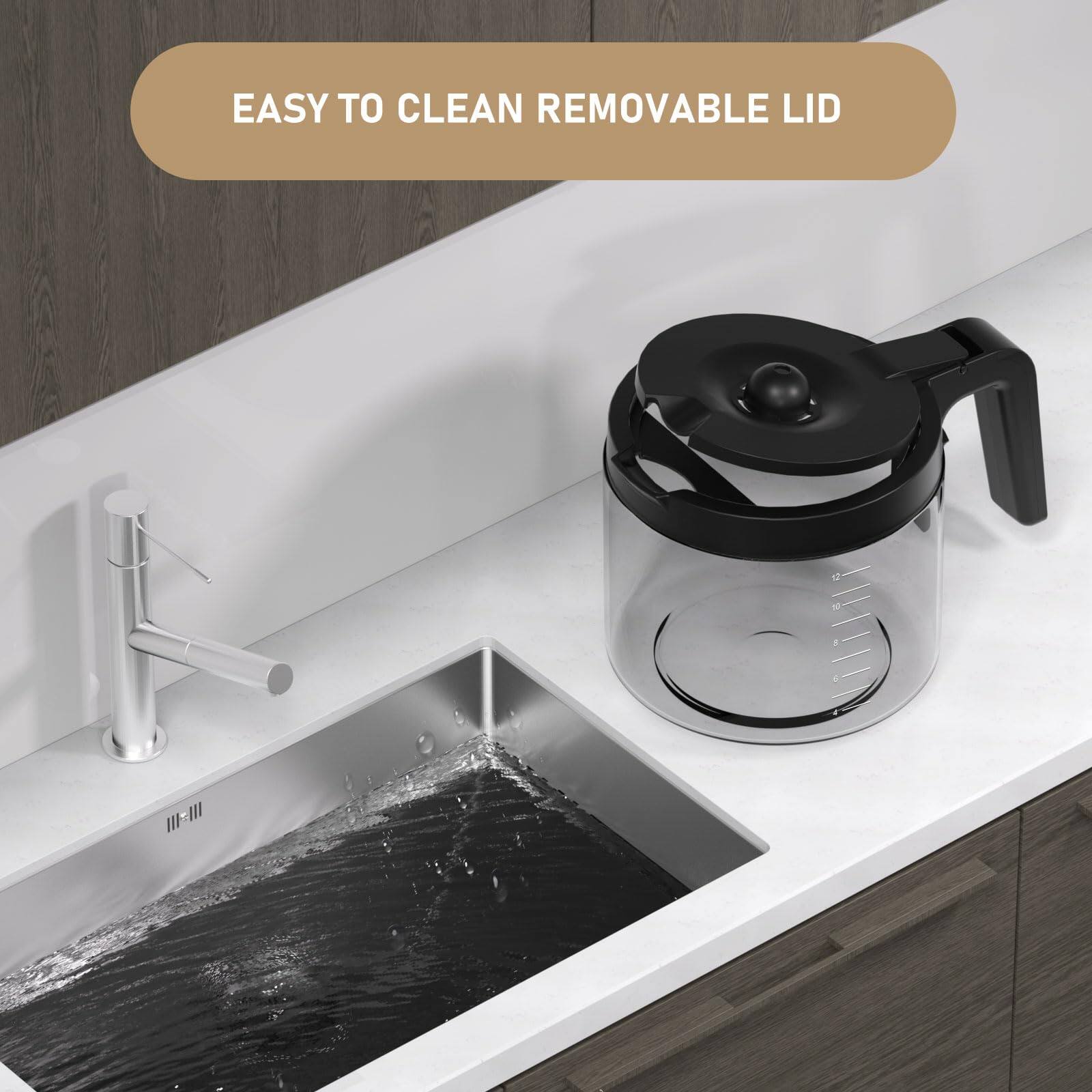 EASY TO CLEAN REMOVABLE LID