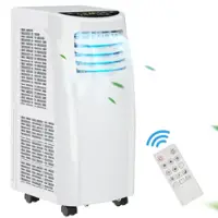Costway Portable Air Conditioner  5500 BTU (8000BTU ASHRAE) Dehumidifier - White - Front_Zoom