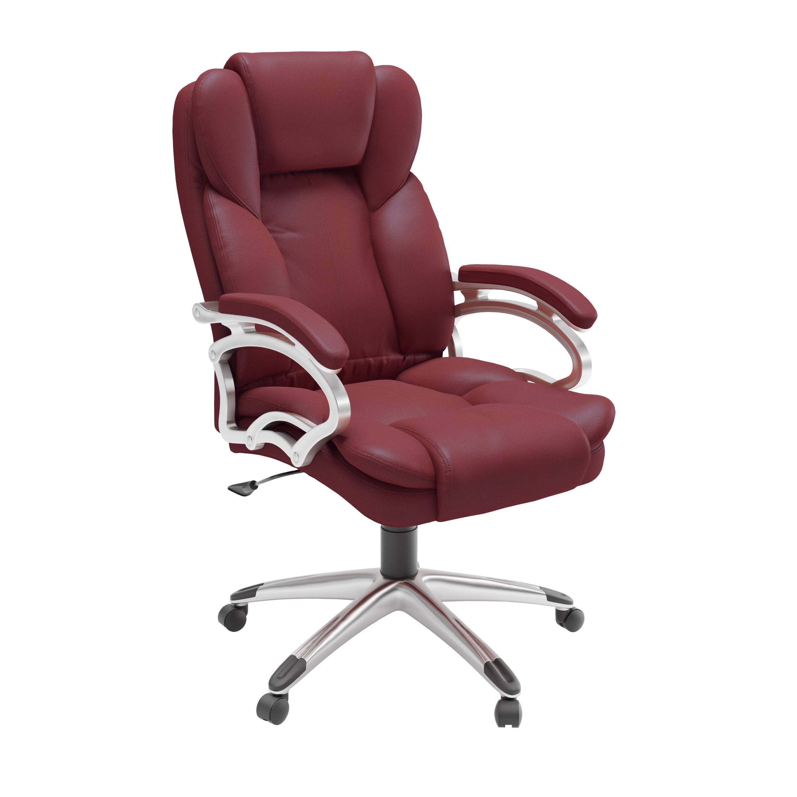 Front. CorLiving - CorLiving Executive Office Chair - Red.