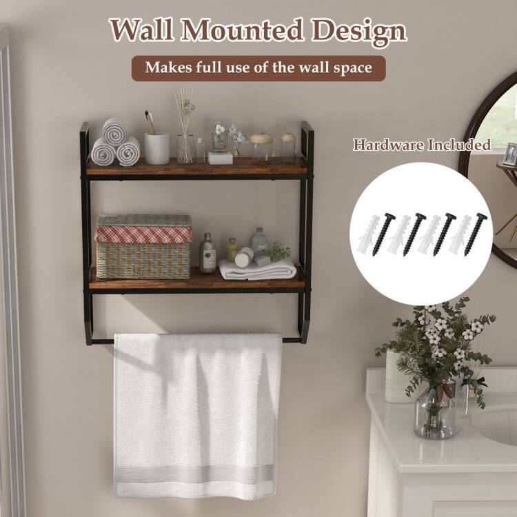 Wall Mounted Design  
Makes full use of the wall space  

Hardware Included