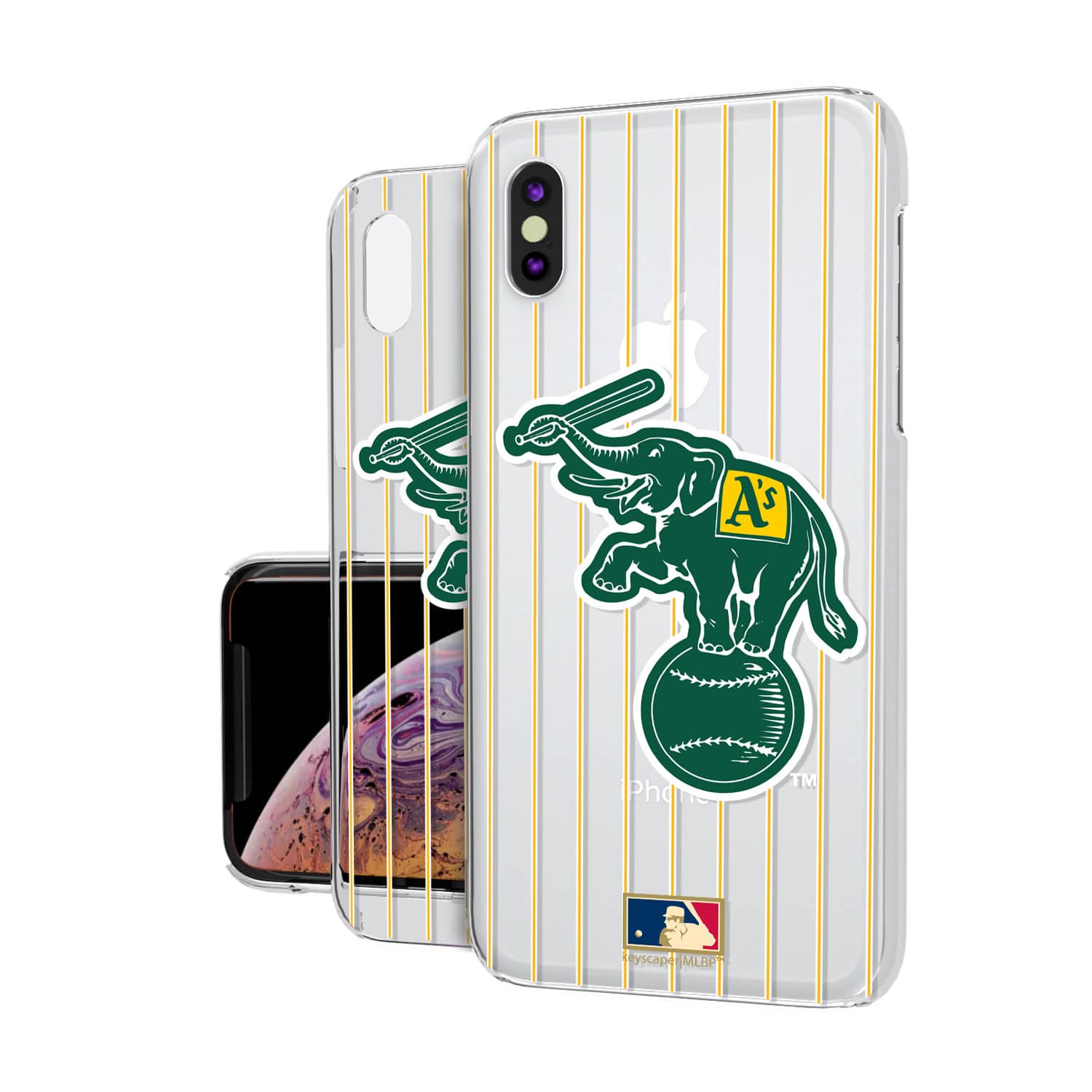 Keyscaper - MLB - Athletics Cooperstown iPhone Clear Case - 15 - Multicolor