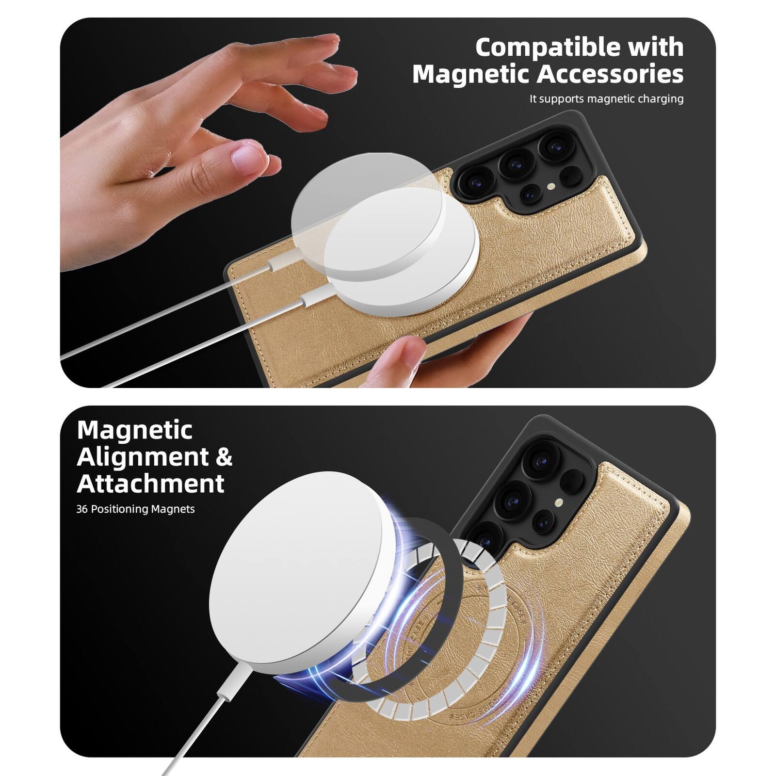 Compatible with Magnetic Accessories  
It supports magnetic charging  

Magnetic Alignment & Attachment  
36 Positioning Magnets