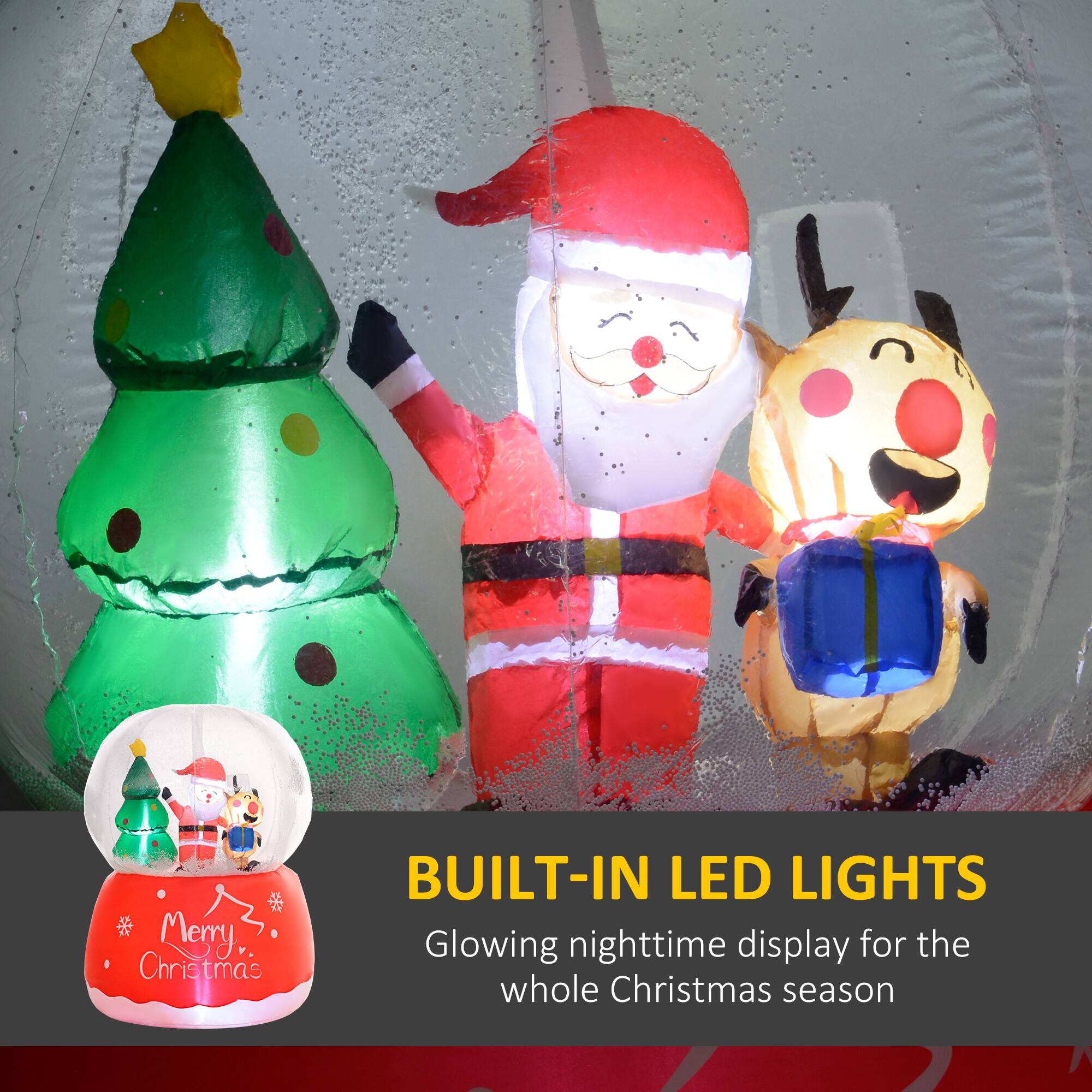 Merry Christmas! BUILT-IN LED LIGHTS: Glowing nighttime display for the whole Christmas season.