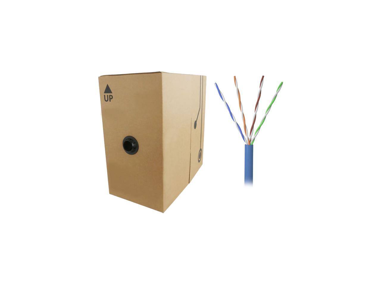 Alt View 1. Nippon Labs - Nippon Labs 50CPE-5E-SD-1K-BL 1000 ft. Bare Copper 24AWG CMR UTP Cat5e Bulk Cable, 350MHz, Solid Wire - Blue.