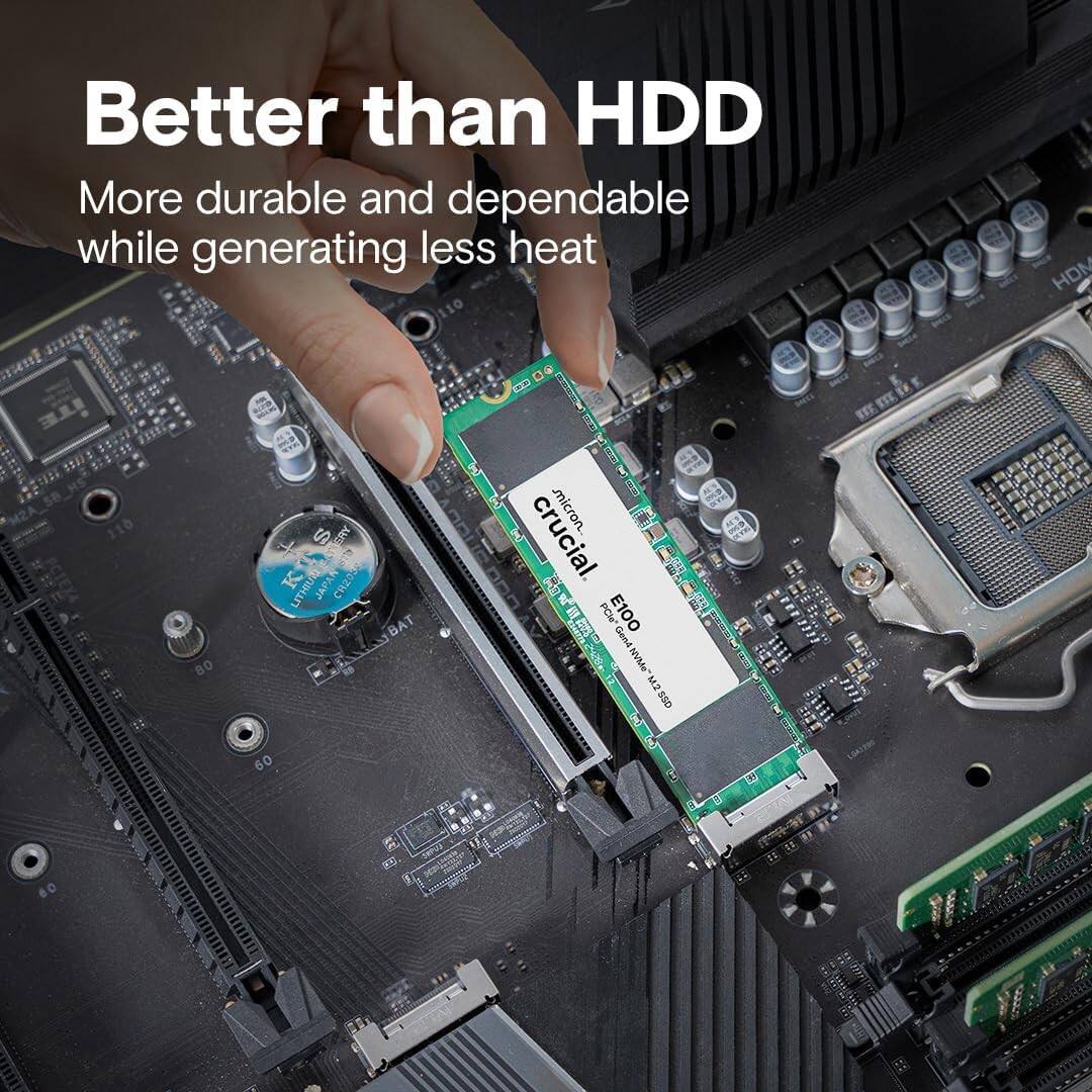 Better than HDD  
More durable and dependable while generating less heat