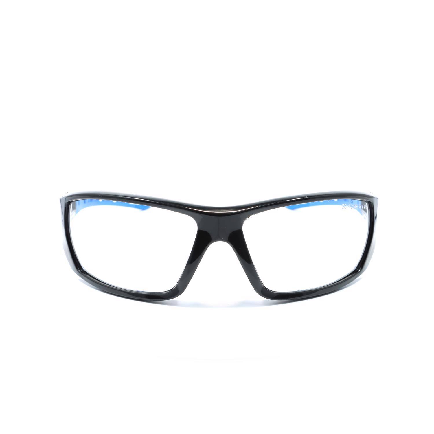 Angle. General Electric - General Electric 04 Series Anti-Fog Impact-Resistant Safety Glasses Clear Lens Black/Blue Frame 1 pk - Black | Blue.