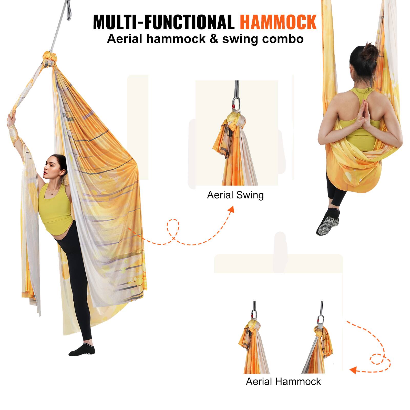 MULTI-FUNCTIONAL HAMMOCK  
Aerial hammock & swing combo  

Aerial Swing  

Aerial Hammock