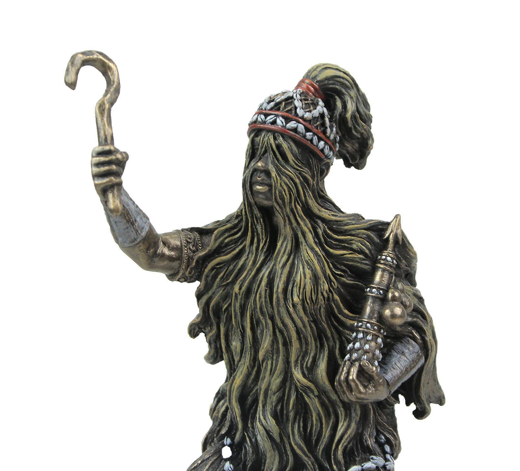 Alt View 3. Veronese Design - Bronzed Finish Babalu Aye Orisha of Health and Healing Statue 8.5 Inches Tall - Bronze.