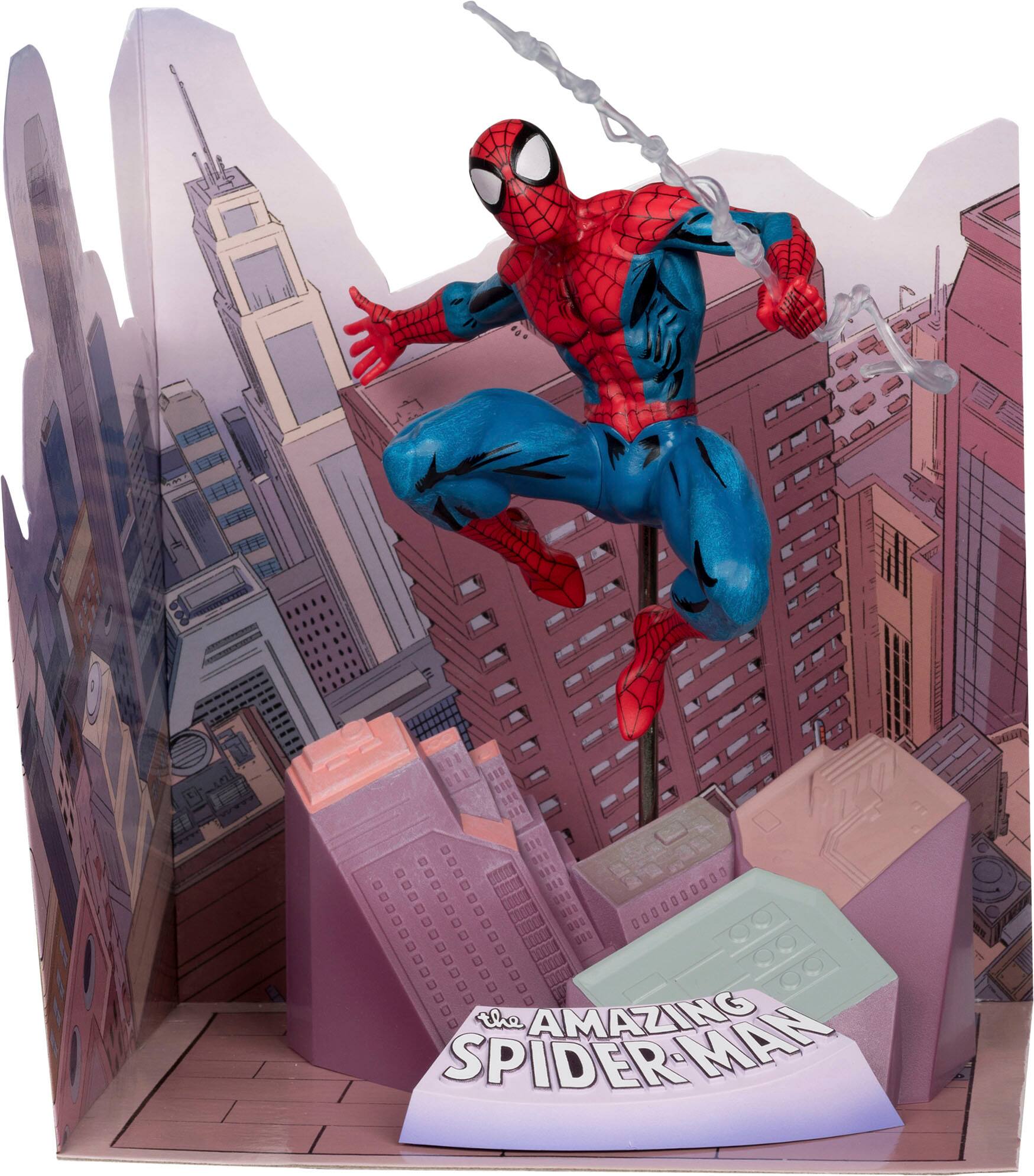 McFarlane Toys - Marvel Spider-Man 1:10th Scale Collectible with Scene (The Amazing Spider-Man #1) 8.5" Figure