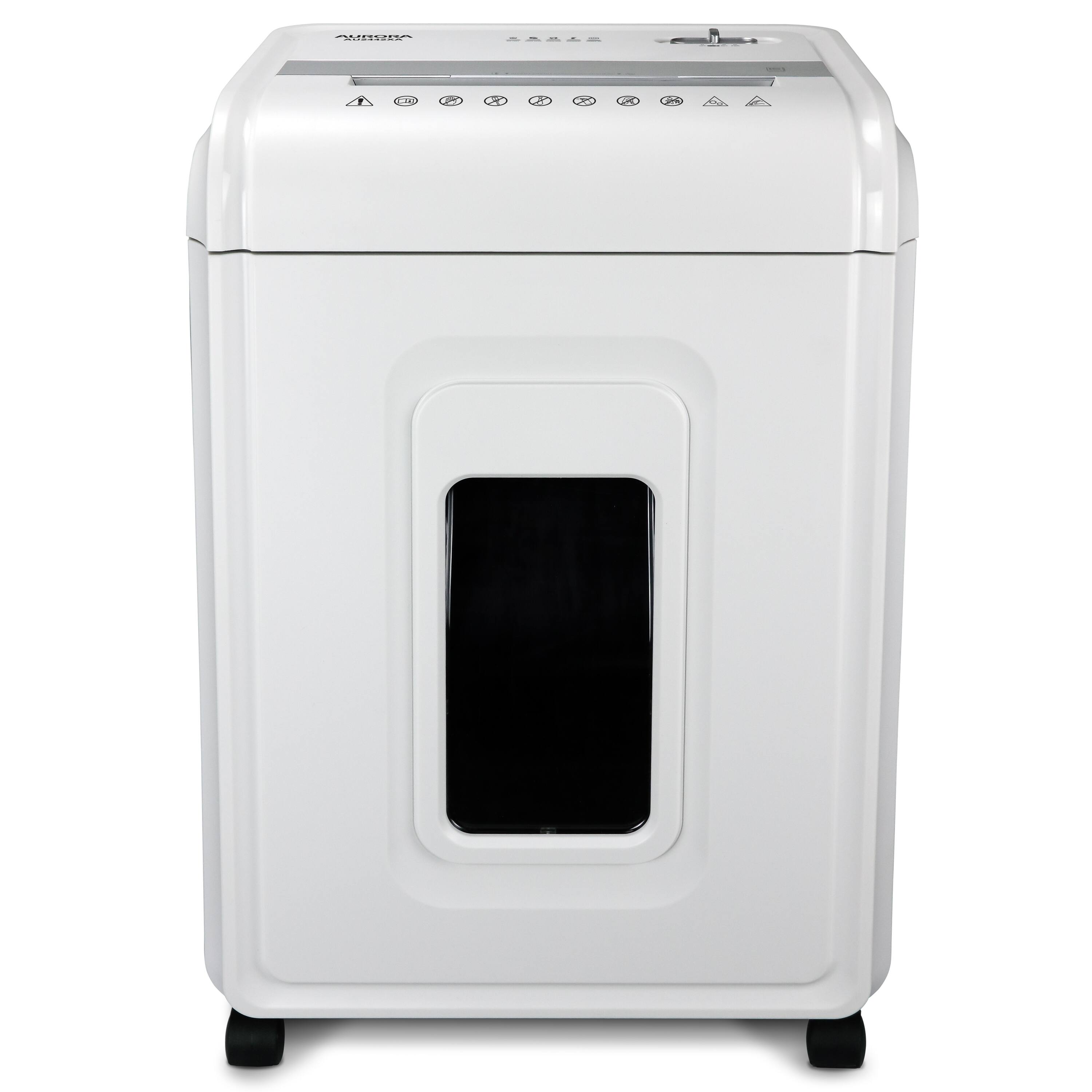 Front. Aurora - Aurora AU2442XA Heavy Duty Anti-Jam 24-Sheet Crosscut Shredder/40 Min/ 7-Gallon Pullout Basket - White.