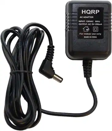 HQRP AC ADAPTER
INPUT: 120VAC 60Hz
OUTPUT: AC 5V-200mA
For indoor use only
MADE IN CHINA