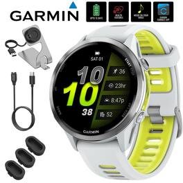 Garmin - Forerunner 970 GPS Smartwatch, Titanium + Accessories Bundle - Titanium with Whitestone Case - (2025)