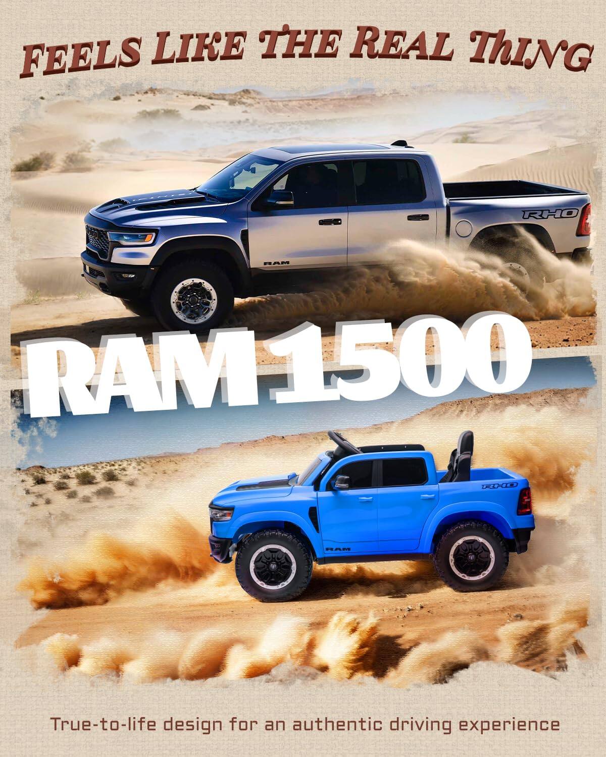FEELS LIKE THE REAL THING  
RAM 1500  
True-to-life design for an authentic driving experience