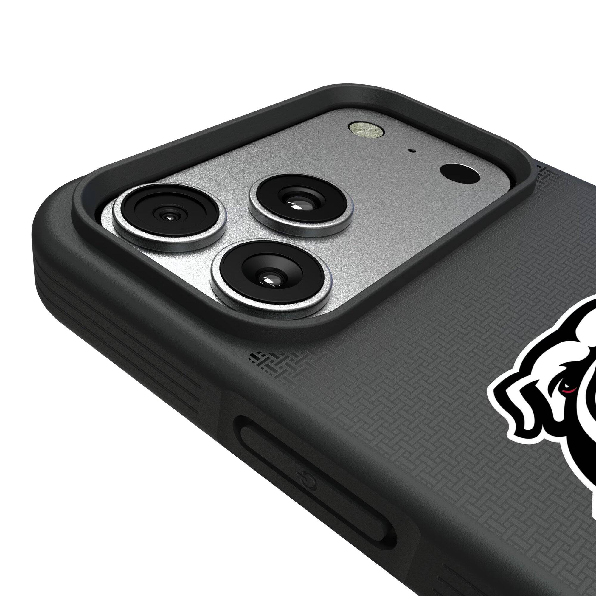 Alt View 2. Keyscaper - Georgia Bulldogs Bump Case with 8.2ft Drop Protection - 16 Pro - Black.