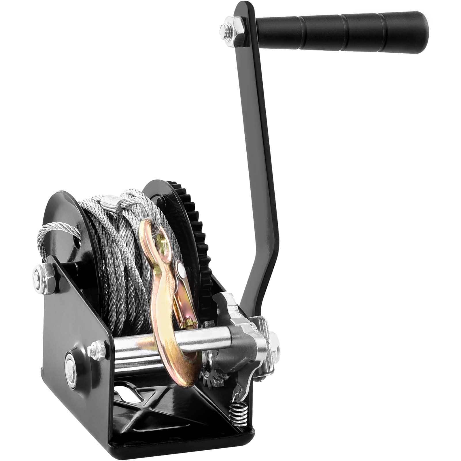 VEVOR - Hand Winch, 800 lbs Pulling Capacity, Boat Trailer Winch Heavy Duty Rope Crank with 33 ft Steel Wire Cable - Black price history on PriceWatchPro