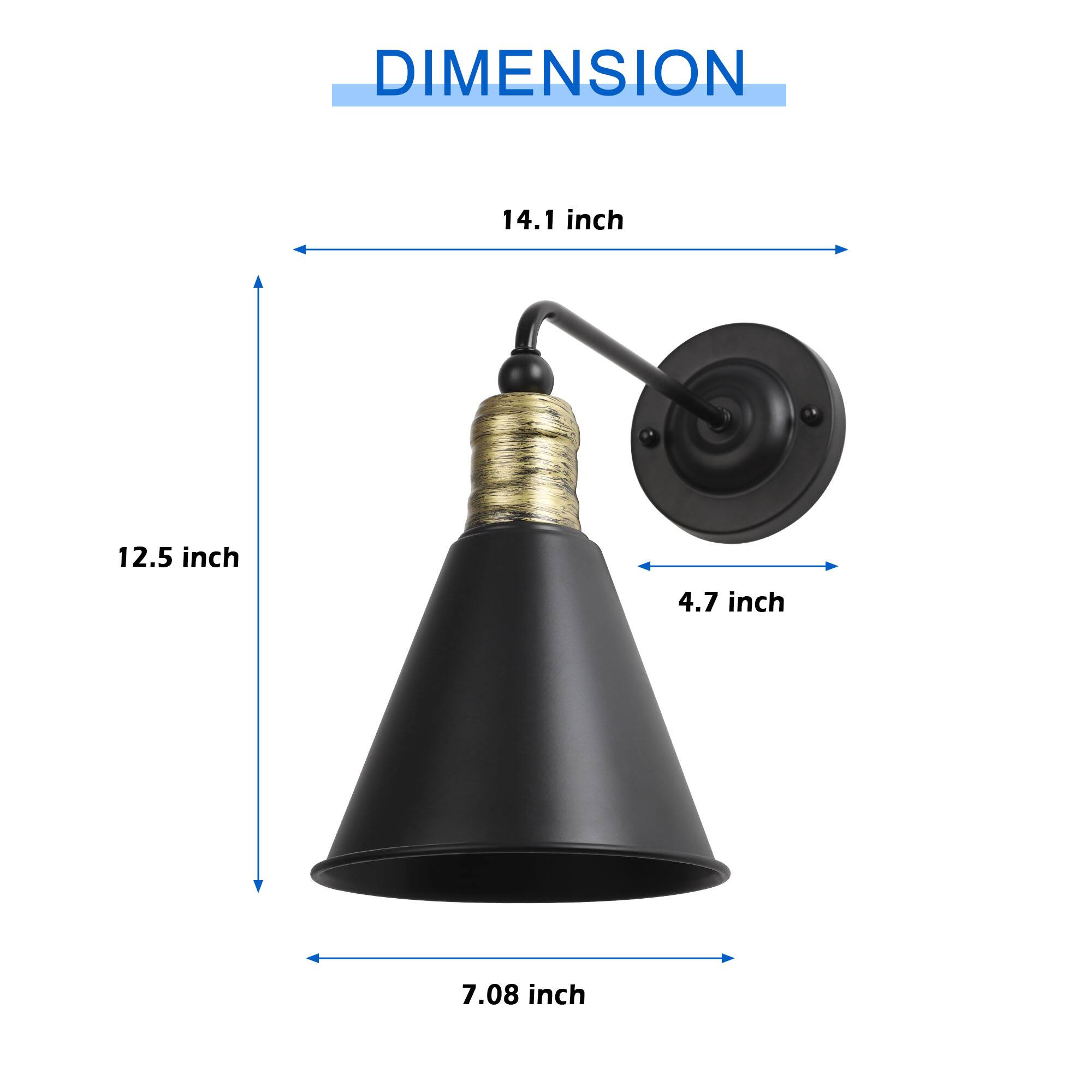 DIMENSION  
14.1 inch  
12.5 inch  
4.7 inch  
7.08 inch