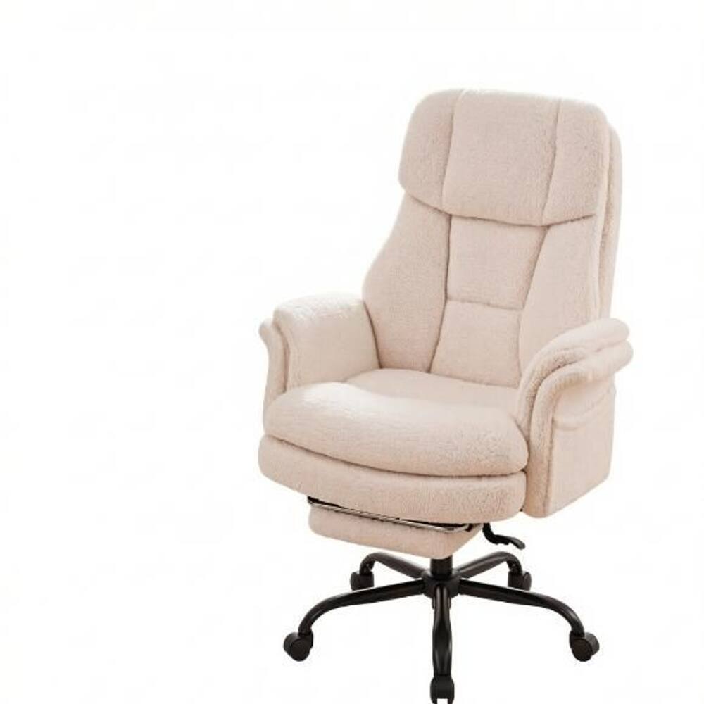 Angle. Loheer - Loheer Big and Tall Office Chair Ergonomic Executive Chair with Footrest 500 lbs - White.