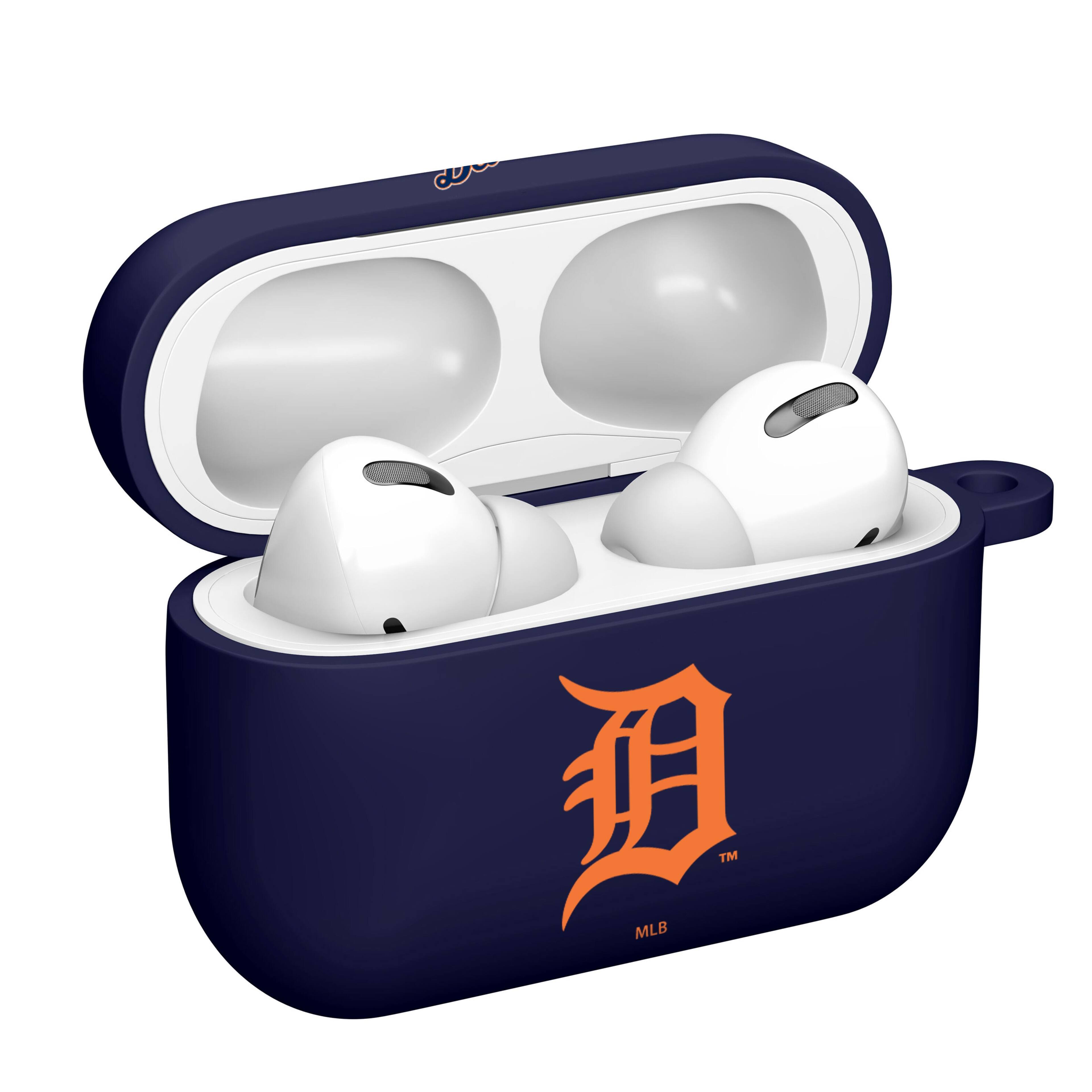 Alt View 1. Artinian - Detroit Tigers AirPods Pro Silicone Case Cover - Navy.