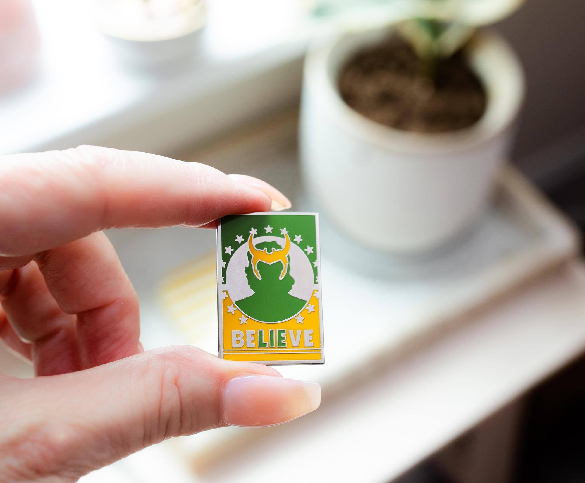 Alt View 10. Marvel - Marvel Studios Loki "Believe" Limited Edition Enamel Pin | SDCC 2022 Exclusive - Black.