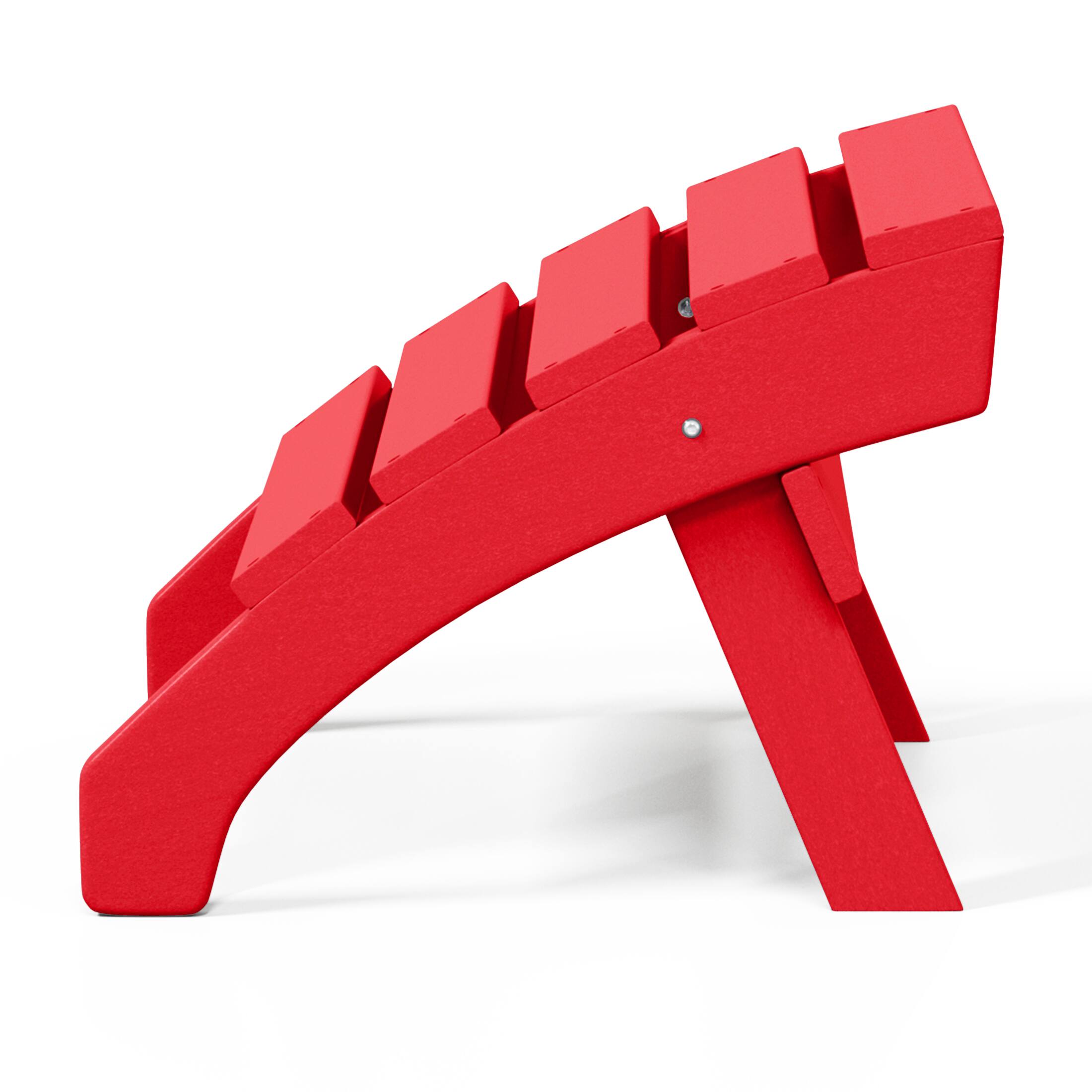 Alt View 4. WestinTrends - WestinTrends Dylan Outdoor Adirondack Chair With Ottoman And Side Table 3-Piece Set - Red.