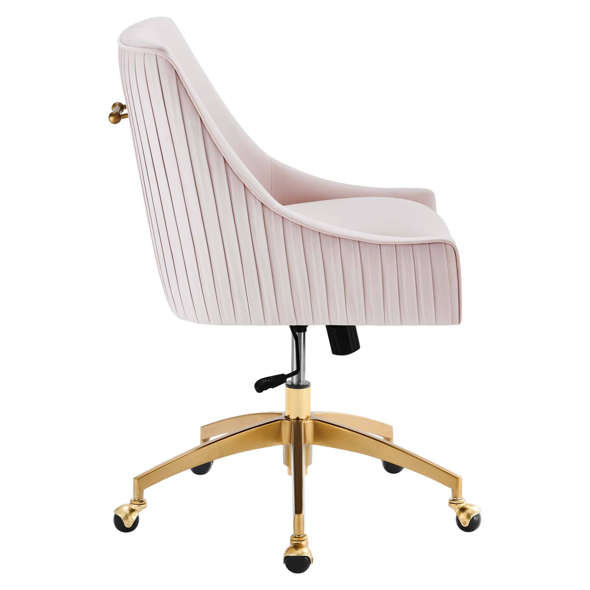 Left. Modway - Discern Performance Velvet Office Chair by Modway - Red.