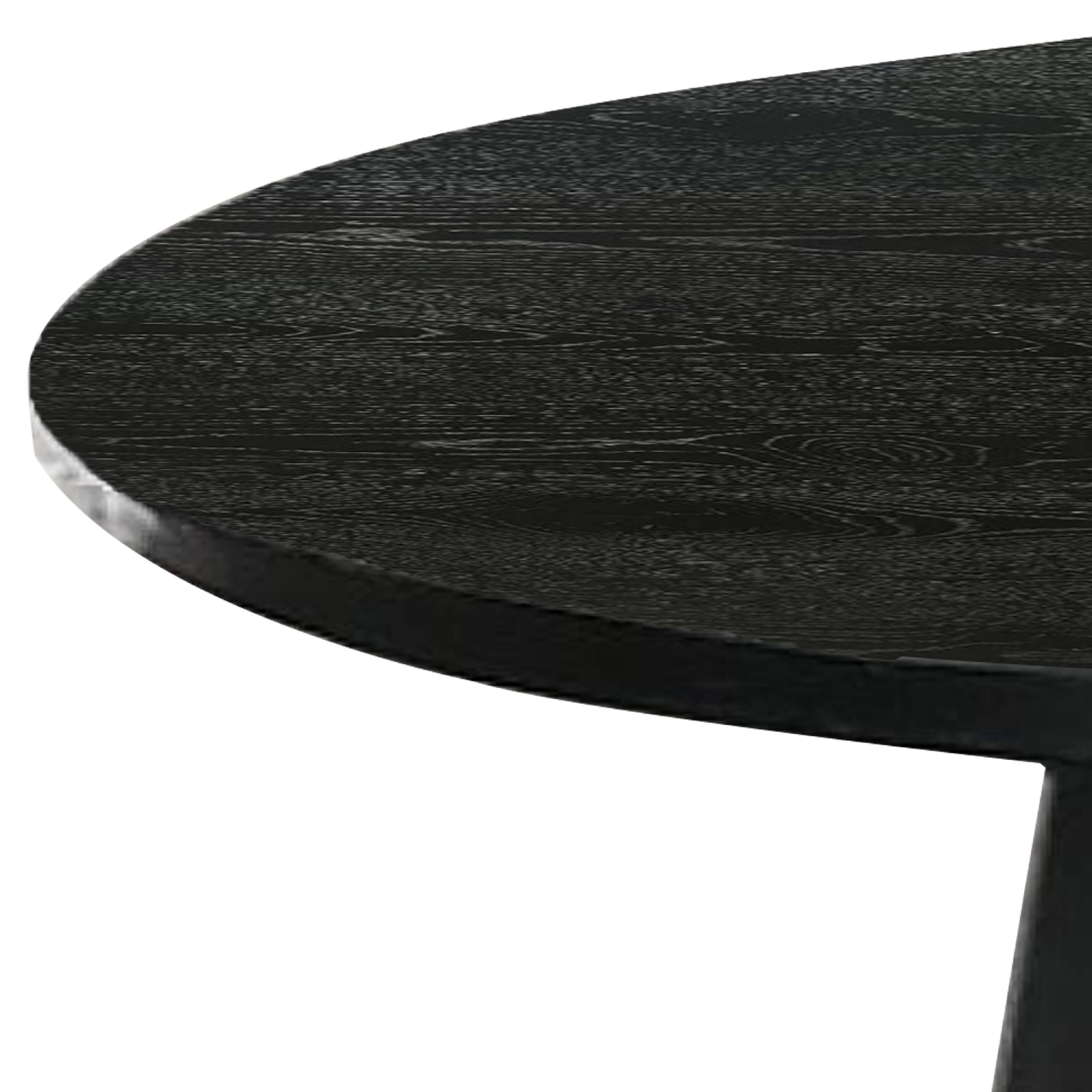 Alt View 1. Manhattan Lane - Kily Coffee Table, Cone Pedestal Base, 29 Inch Round Top - Black.